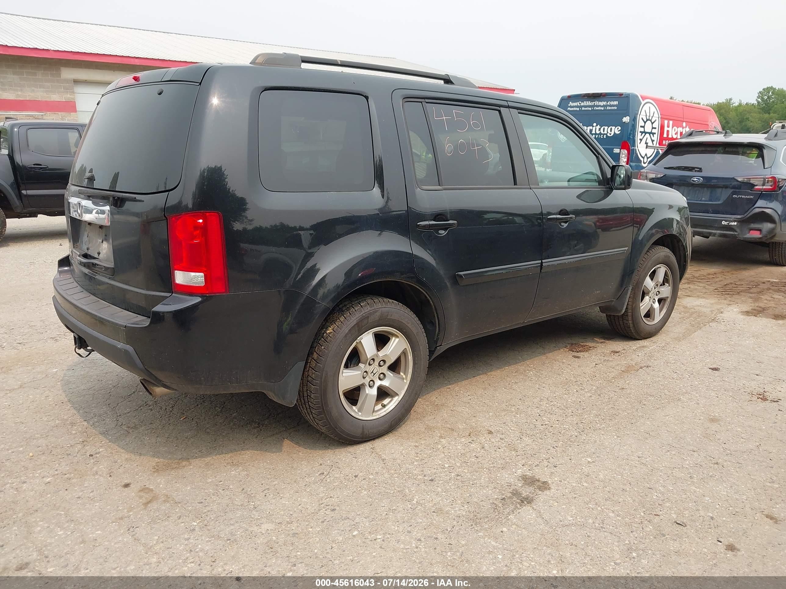 2009 Honda Pilot Ex-l Black vin: 5FNYF38579B019680