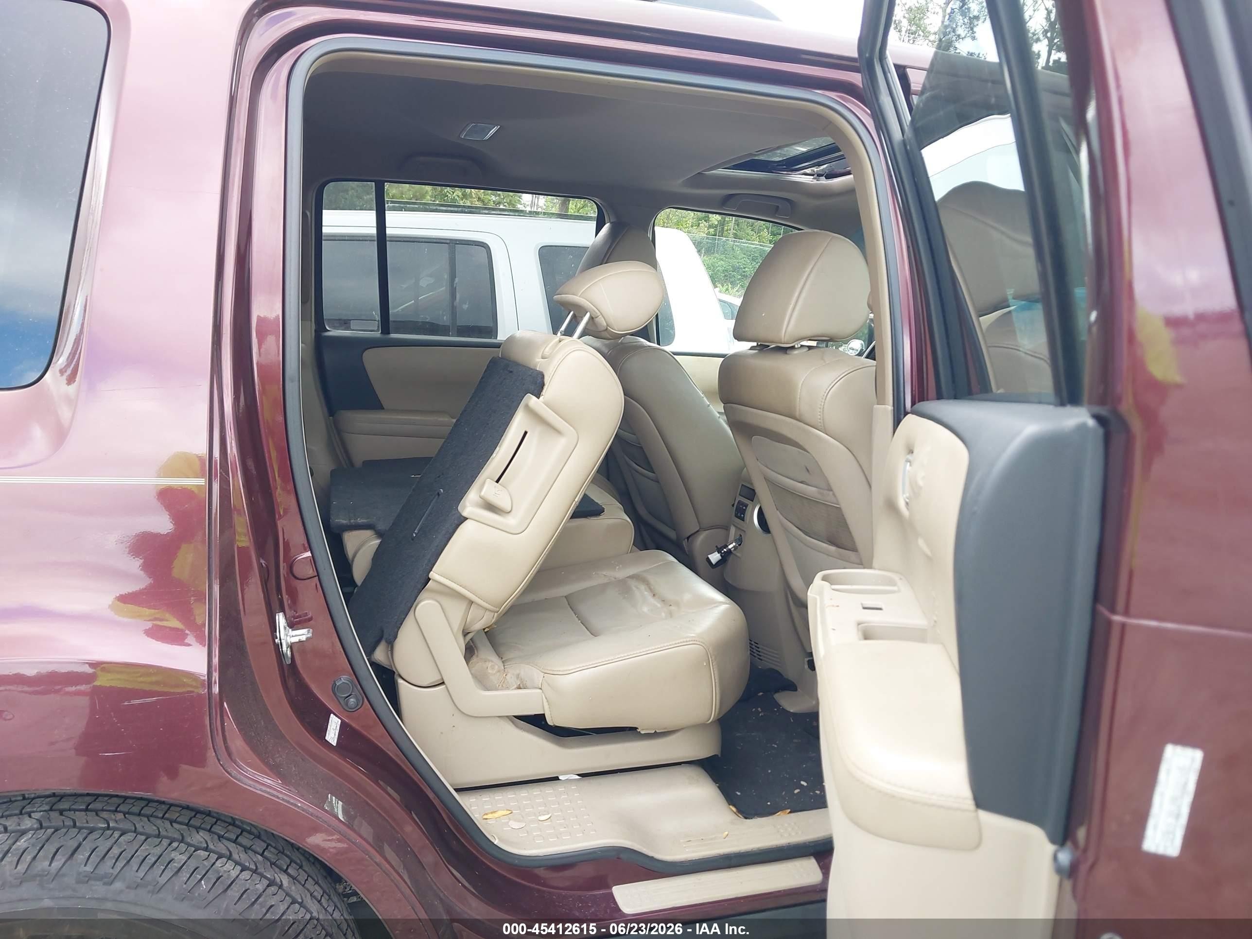 2009 Honda Pilot Ex-l Burgundy vin: 5FNYF385X9B000945