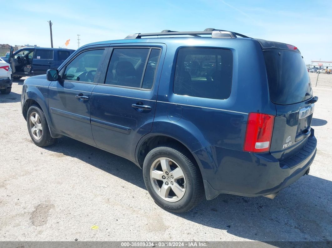 2009 Honda Pilot Ex-l Blue vin: 5FNYF385X9B019382