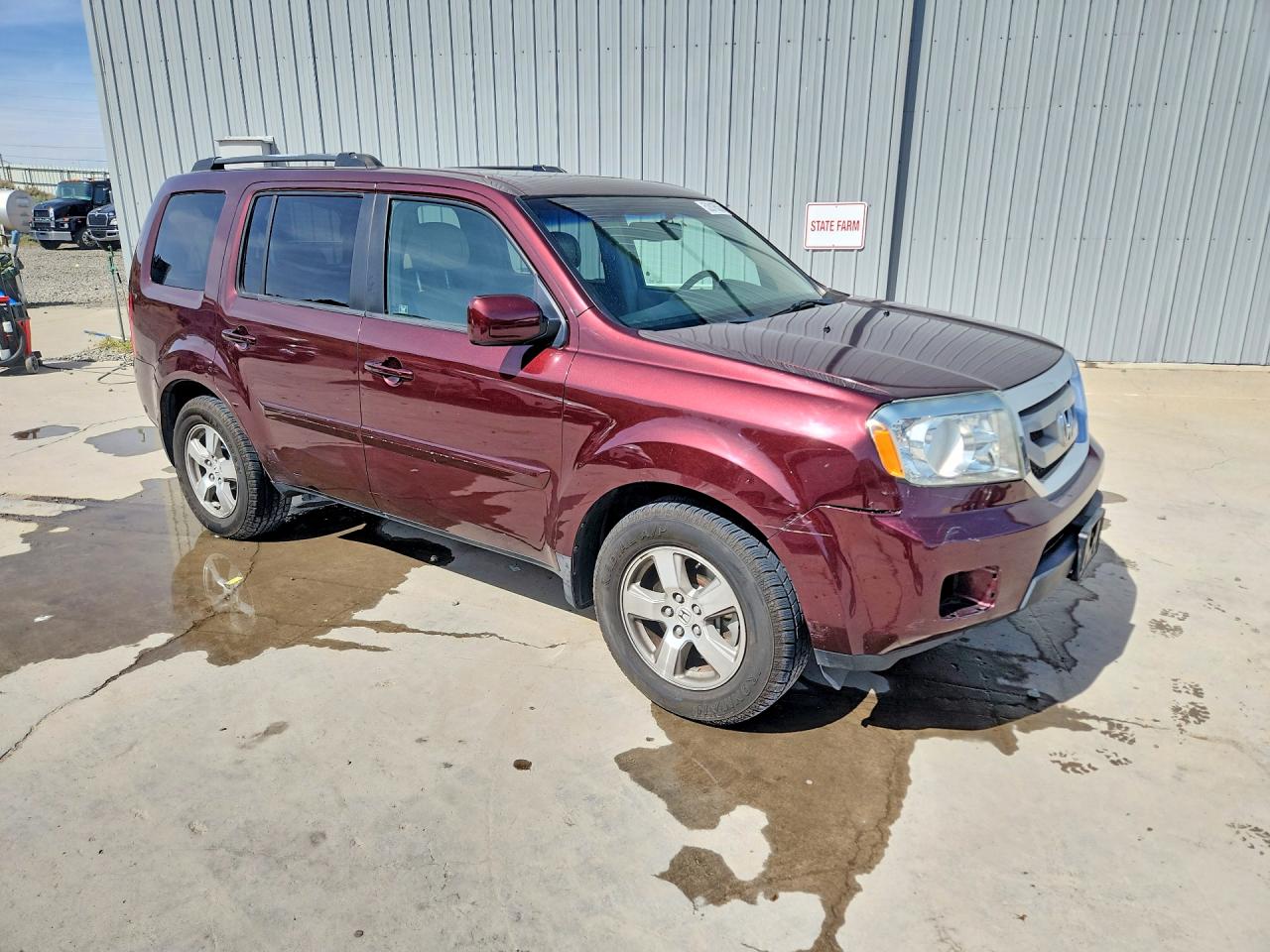 2009 Honda Pilot Exl Burgundy vin: 5FNYF38609B006682