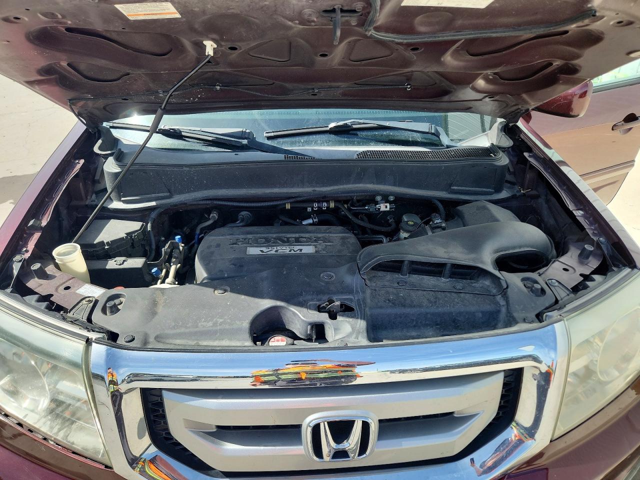 2009 Honda Pilot Exl Burgundy vin: 5FNYF38609B006682