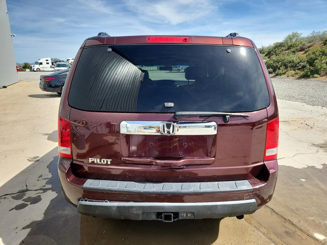 2009 Honda Pilot Exl Burgundy vin: 5FNYF38609B006682