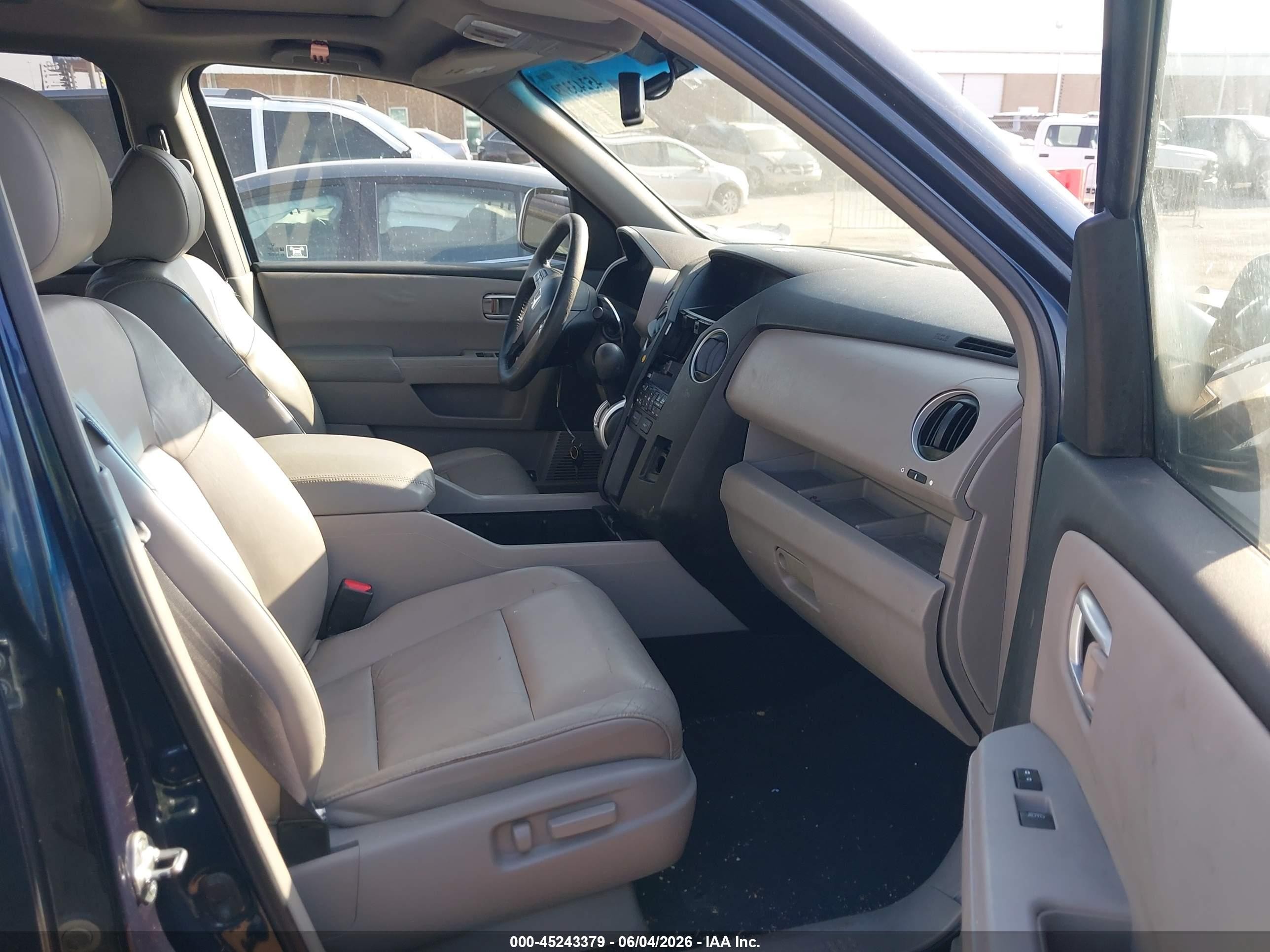 2009 Honda Pilot Ex-l Blue vin: 5FNYF38619B010630