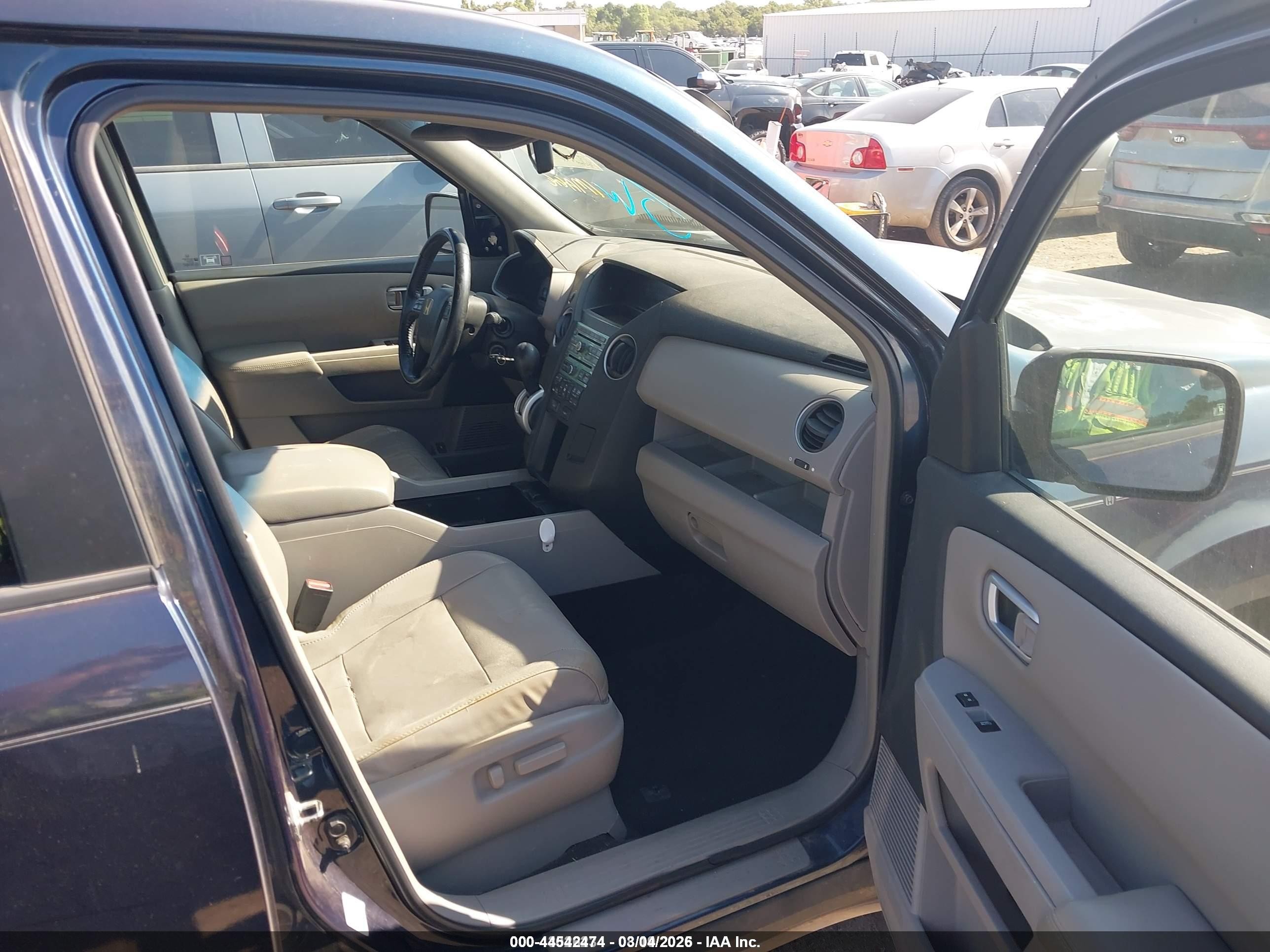 2009 Honda Pilot Ex-l Blue vin: 5FNYF38619B026374