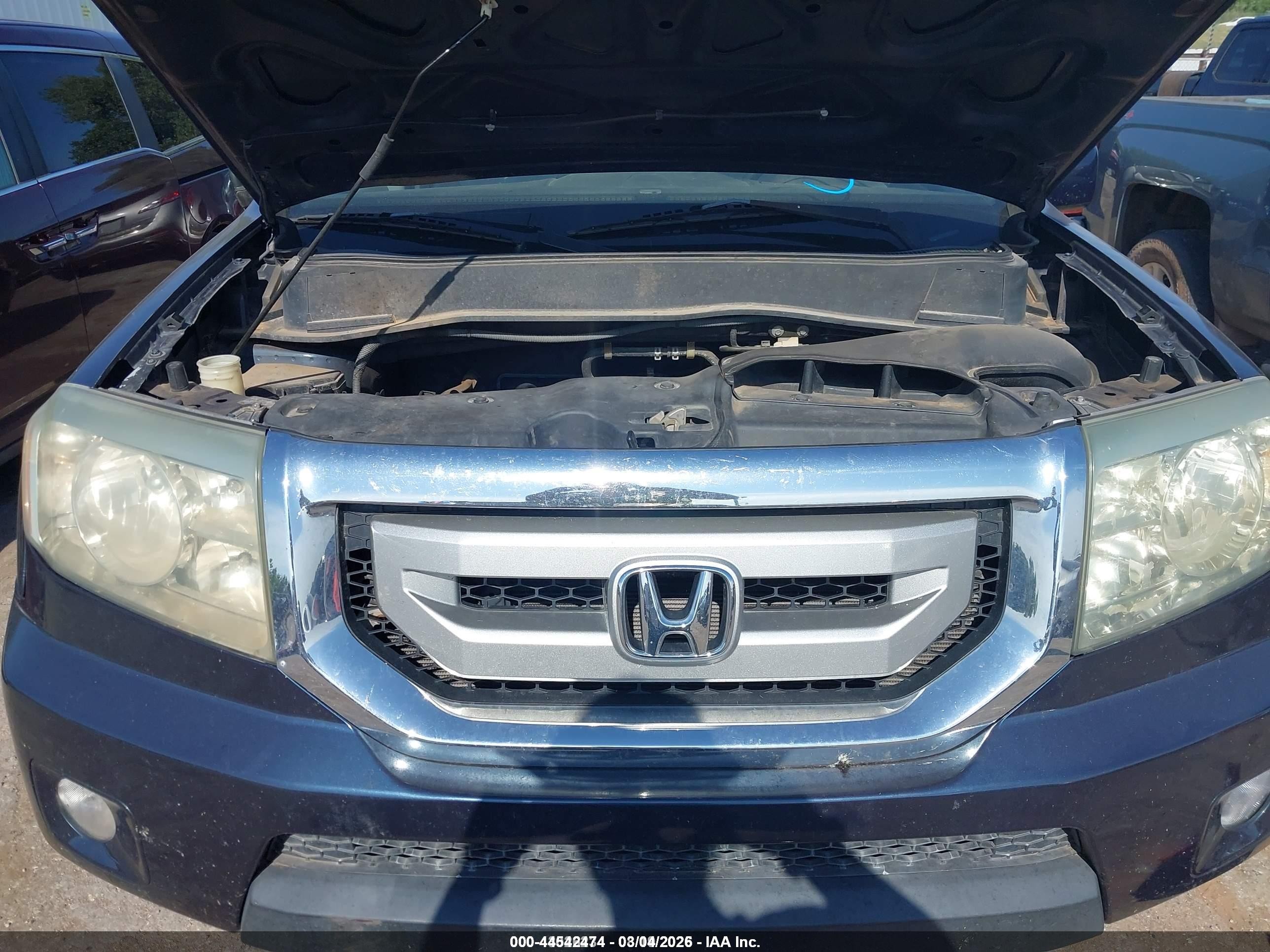 2009 Honda Pilot Ex-l Blue vin: 5FNYF38619B026374