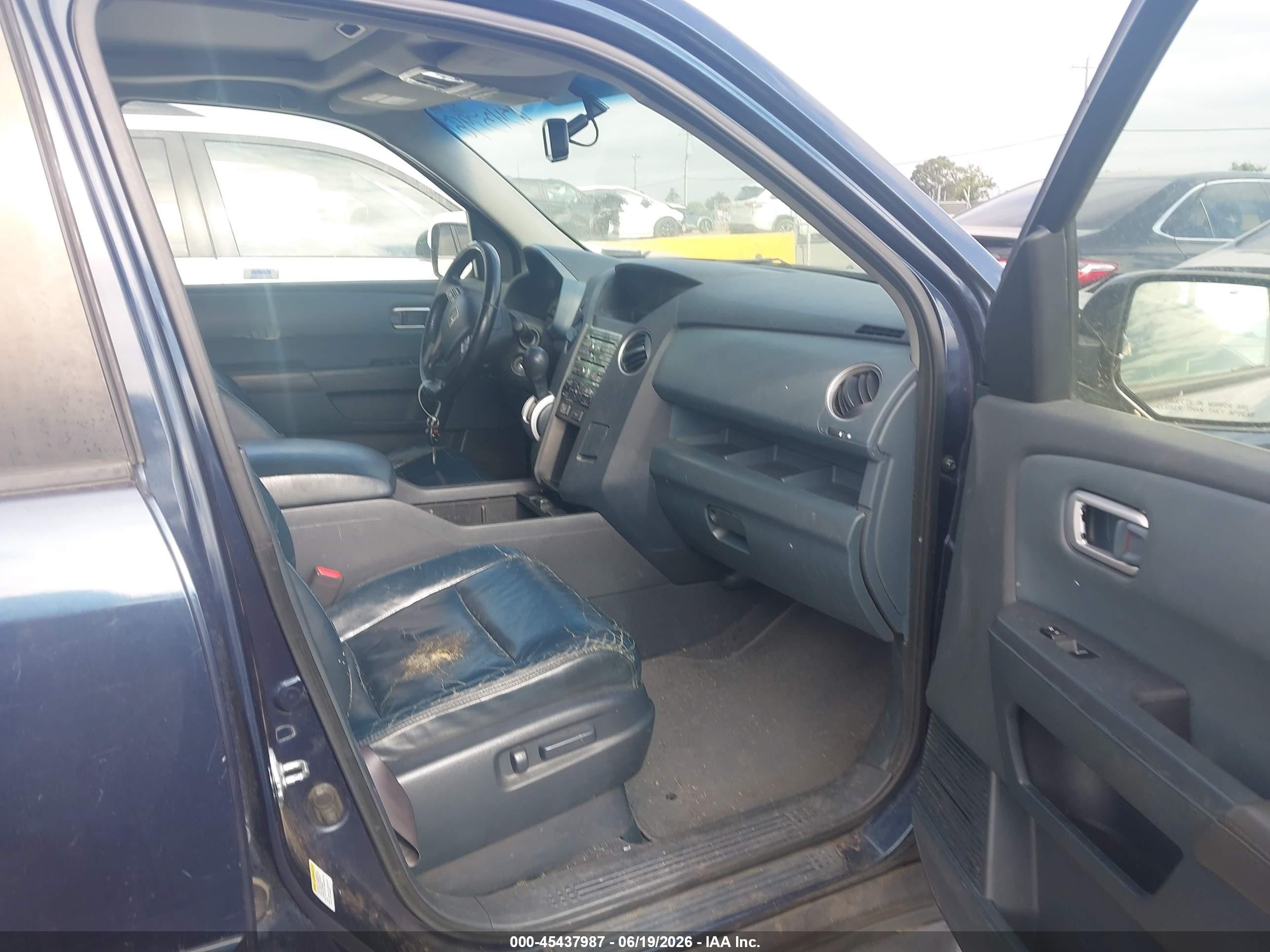 2009 Honda Pilot Ex-l Blue vin: 5FNYF38629B006165