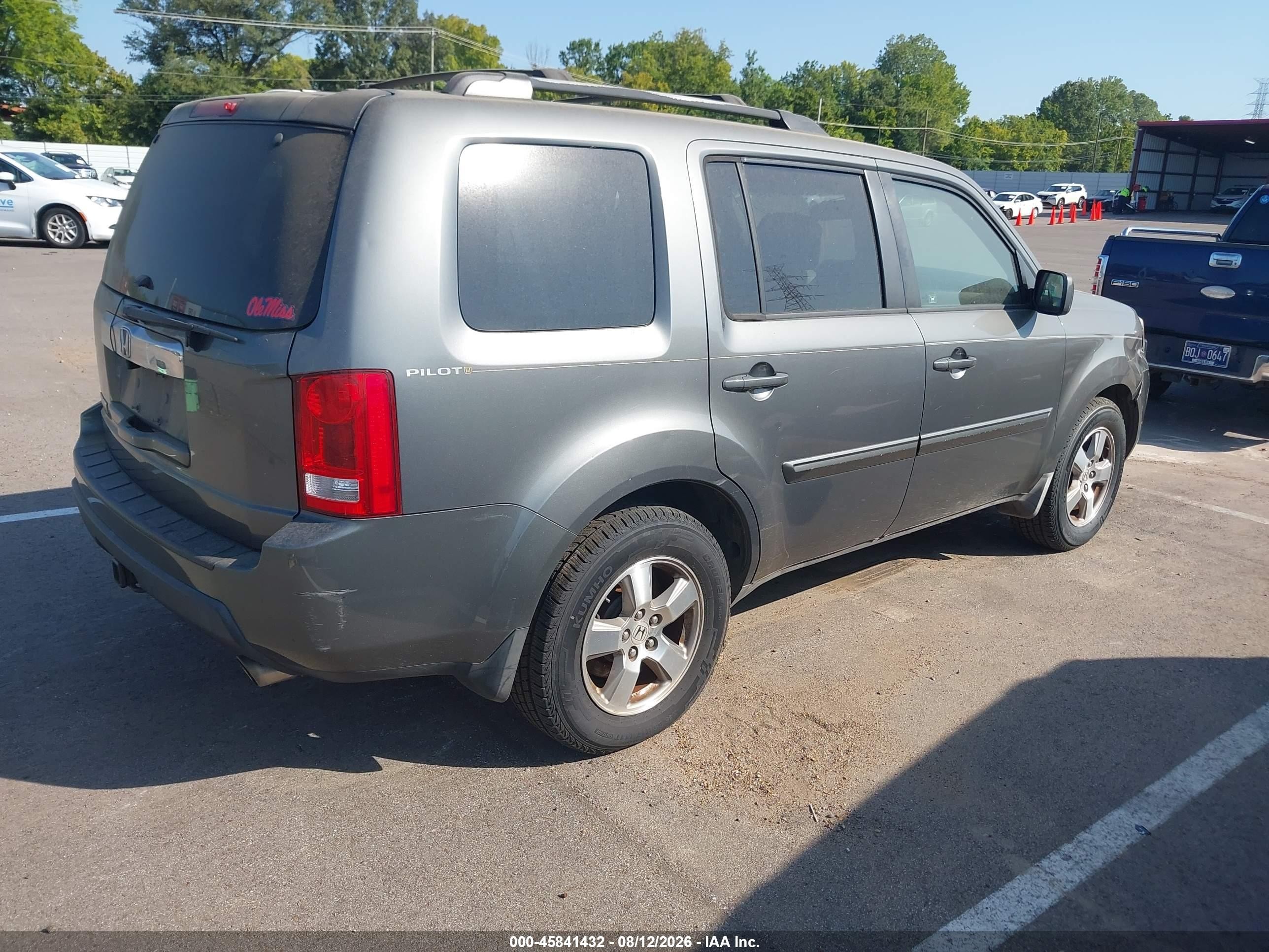 2009 Honda Pilot Ex-l Gray vin: 5FNYF38639B009625