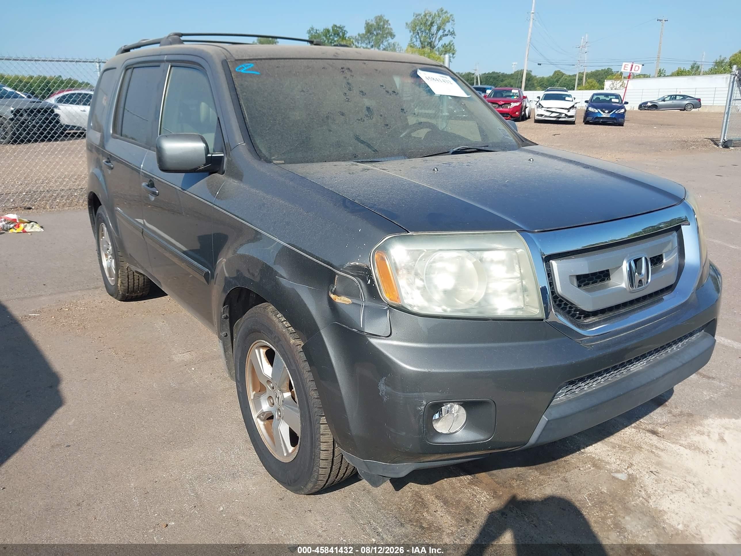 2009 Honda Pilot Ex-l Gray vin: 5FNYF38639B009625
