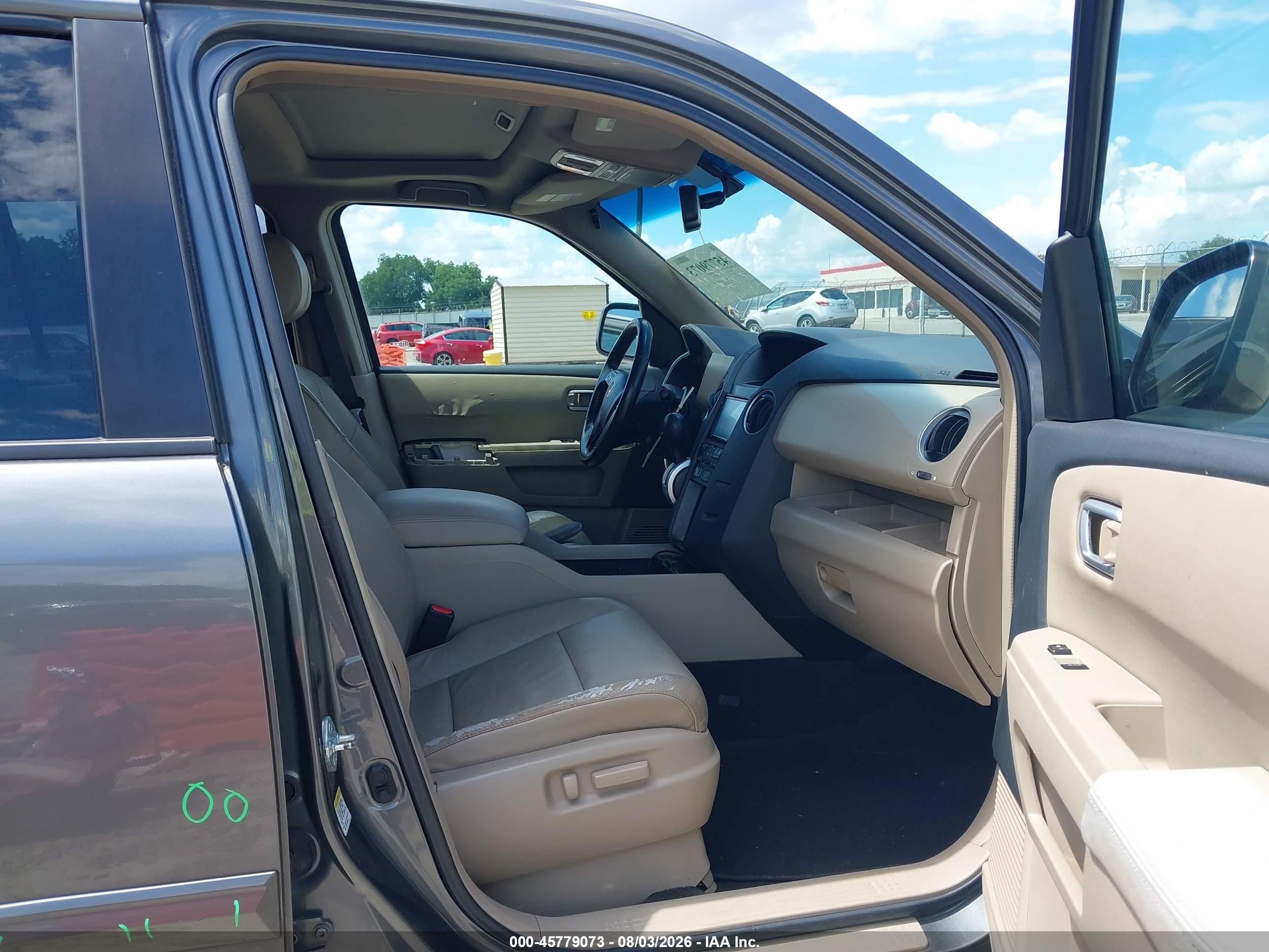 2009 Honda Pilot Ex-l Gray vin: 5FNYF38639B024206