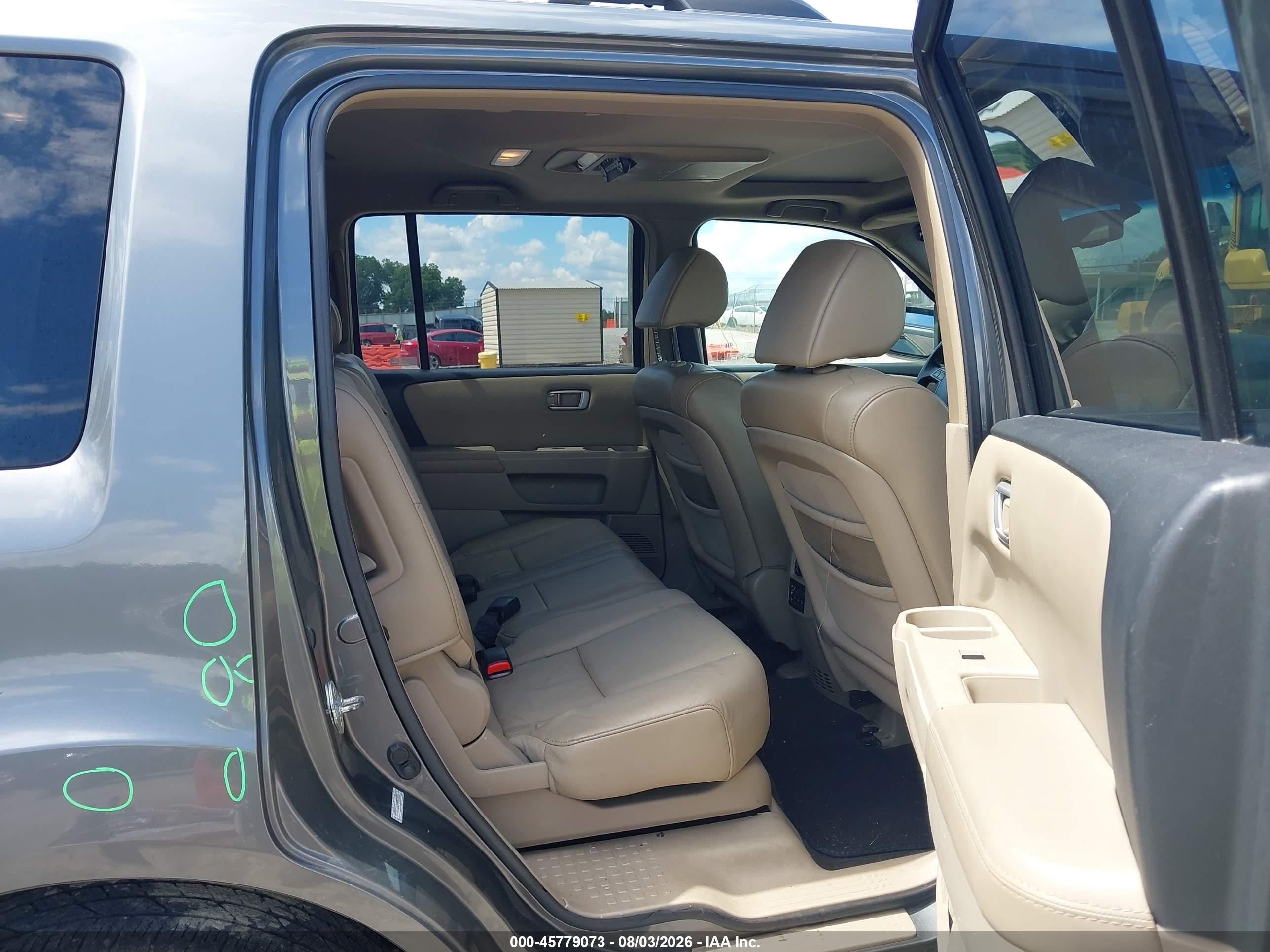 2009 Honda Pilot Ex-l Gray vin: 5FNYF38639B024206