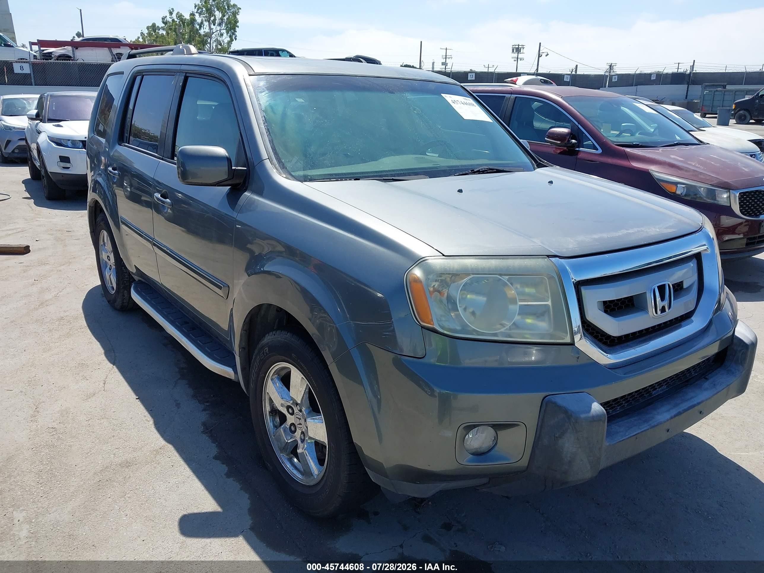 2009 Honda Pilot Ex-l Gray vin: 5FNYF38669B012616