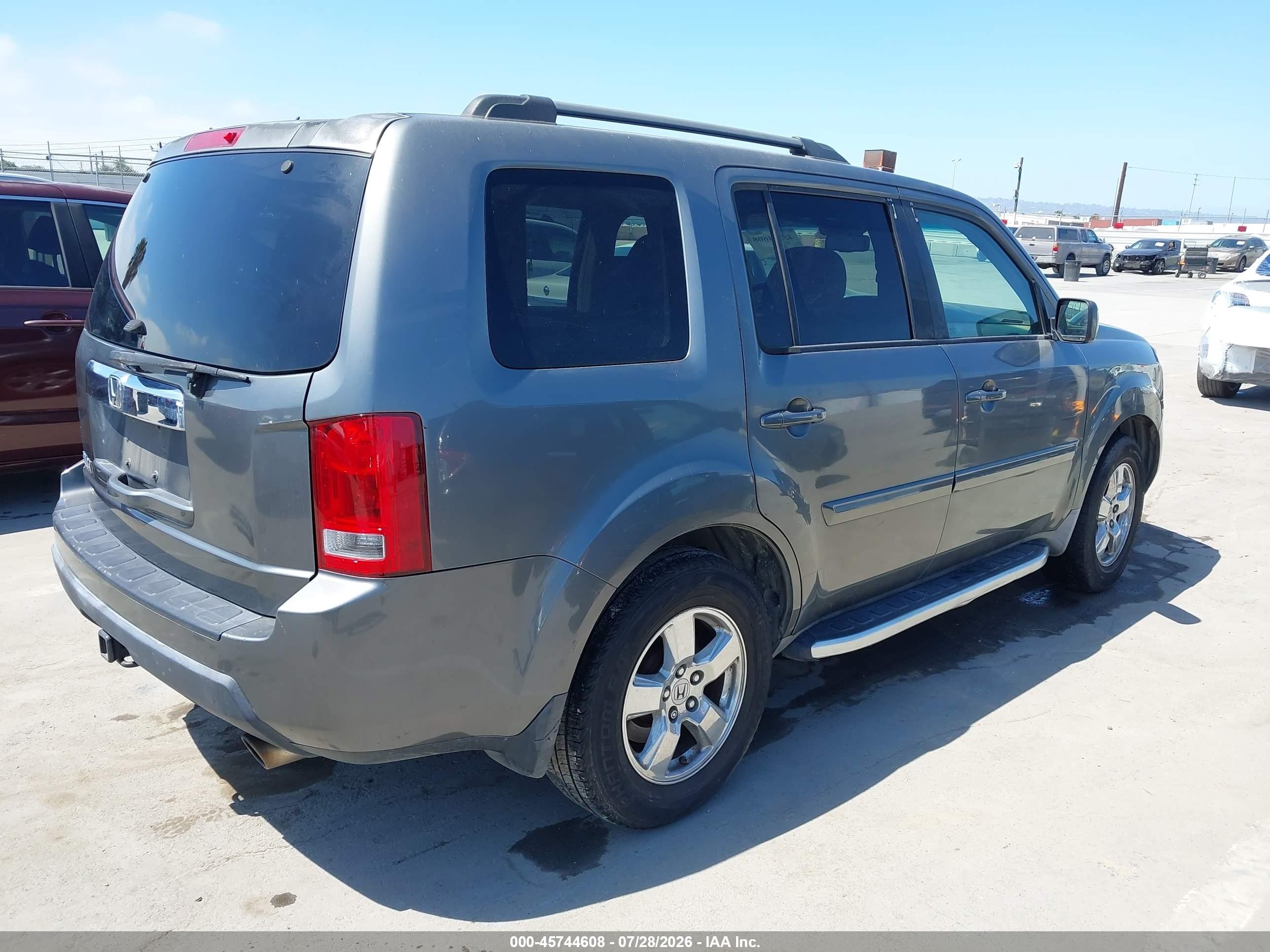 2009 Honda Pilot Ex-l Gray vin: 5FNYF38669B012616