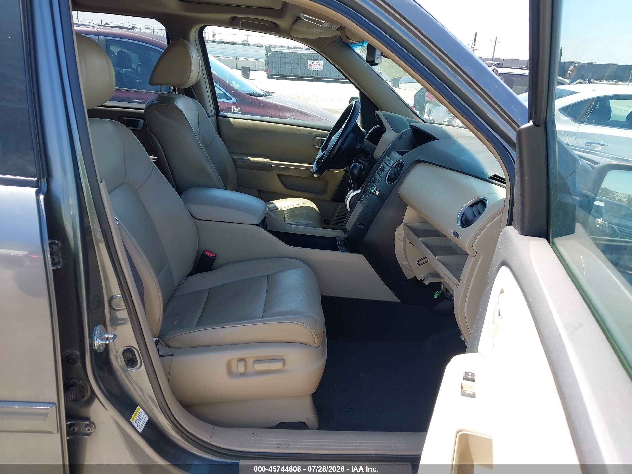 2009 Honda Pilot Ex-l Gray vin: 5FNYF38669B012616