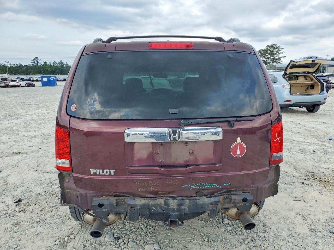 2009 Honda Pilot Exl Maroon vin: 5FNYF38669B017279