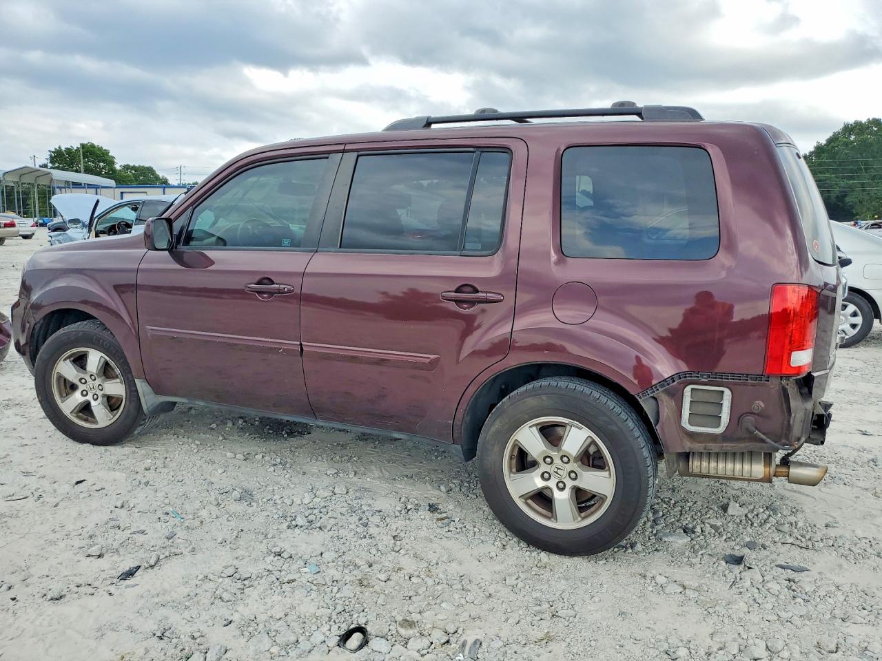 2009 Honda Pilot Exl Maroon vin: 5FNYF38669B017279