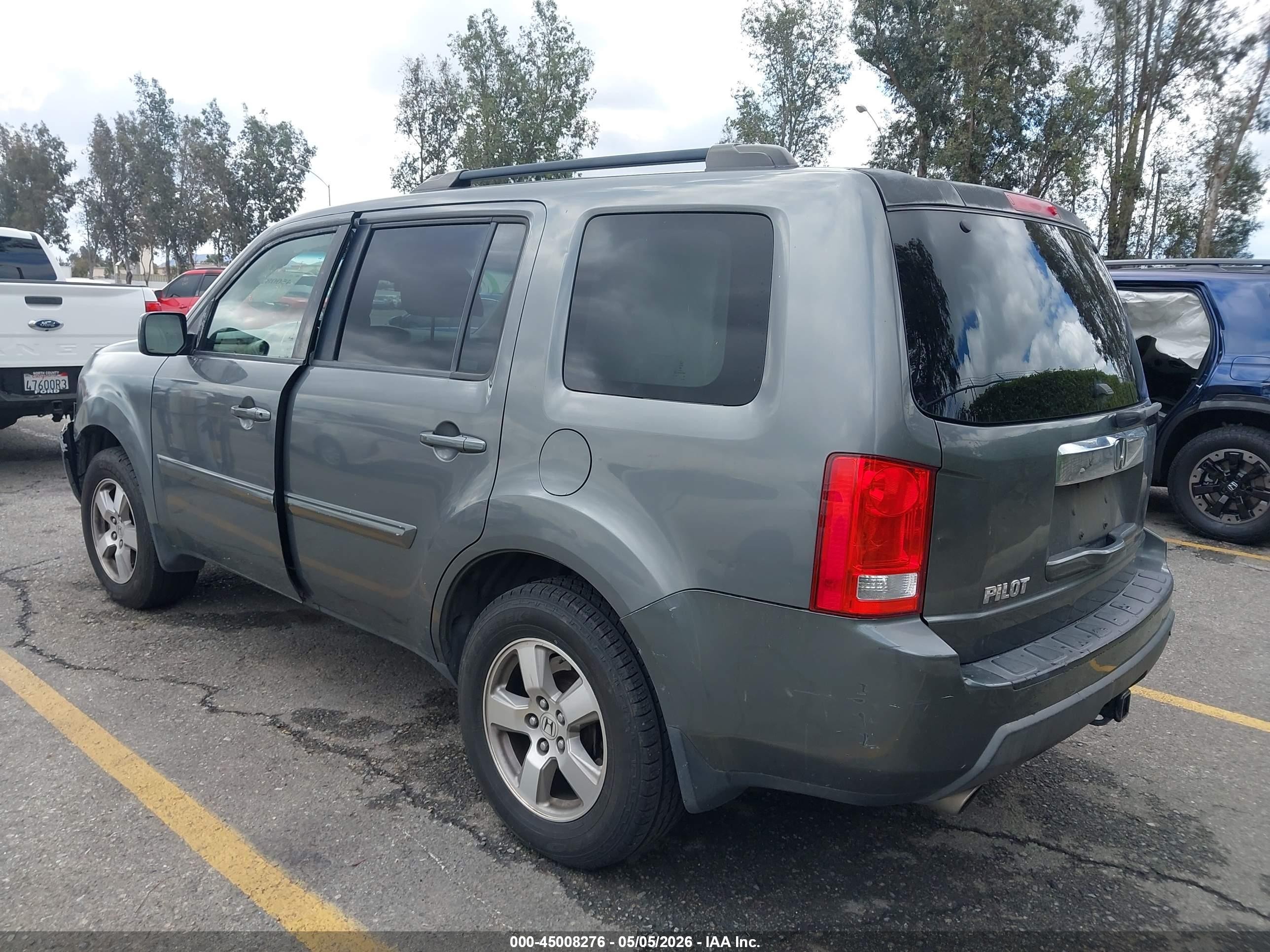 2009 Honda Pilot Ex-l Gray vin: 5FNYF38679B019977