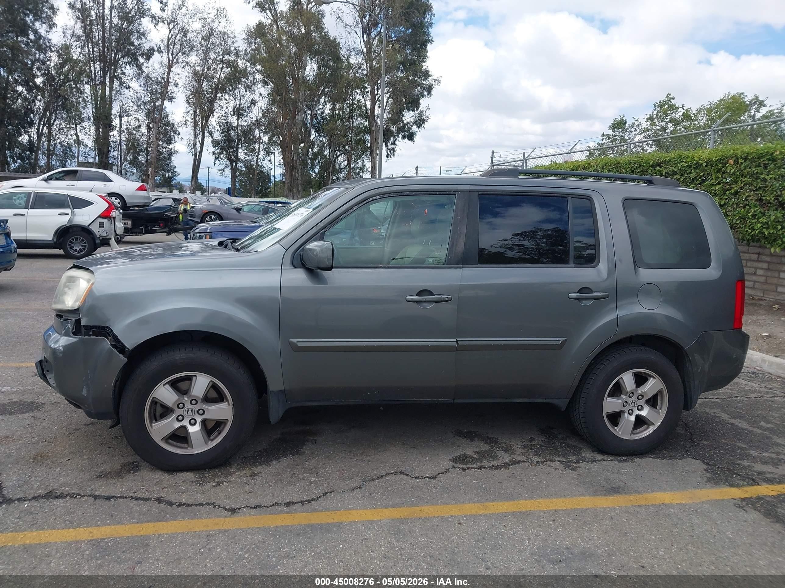 2009 Honda Pilot Ex-l Gray vin: 5FNYF38679B019977