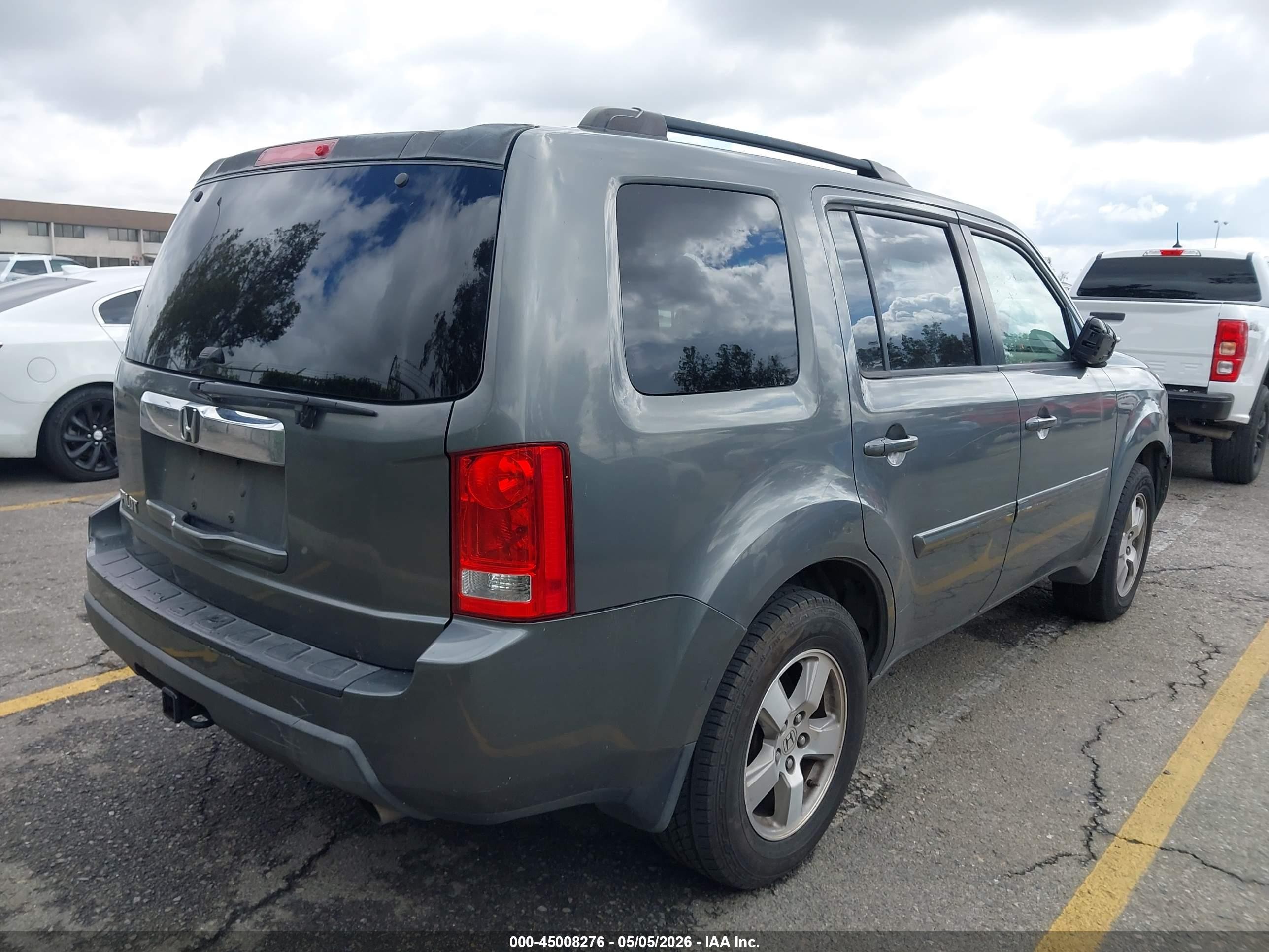 2009 Honda Pilot Ex-l Gray vin: 5FNYF38679B019977
