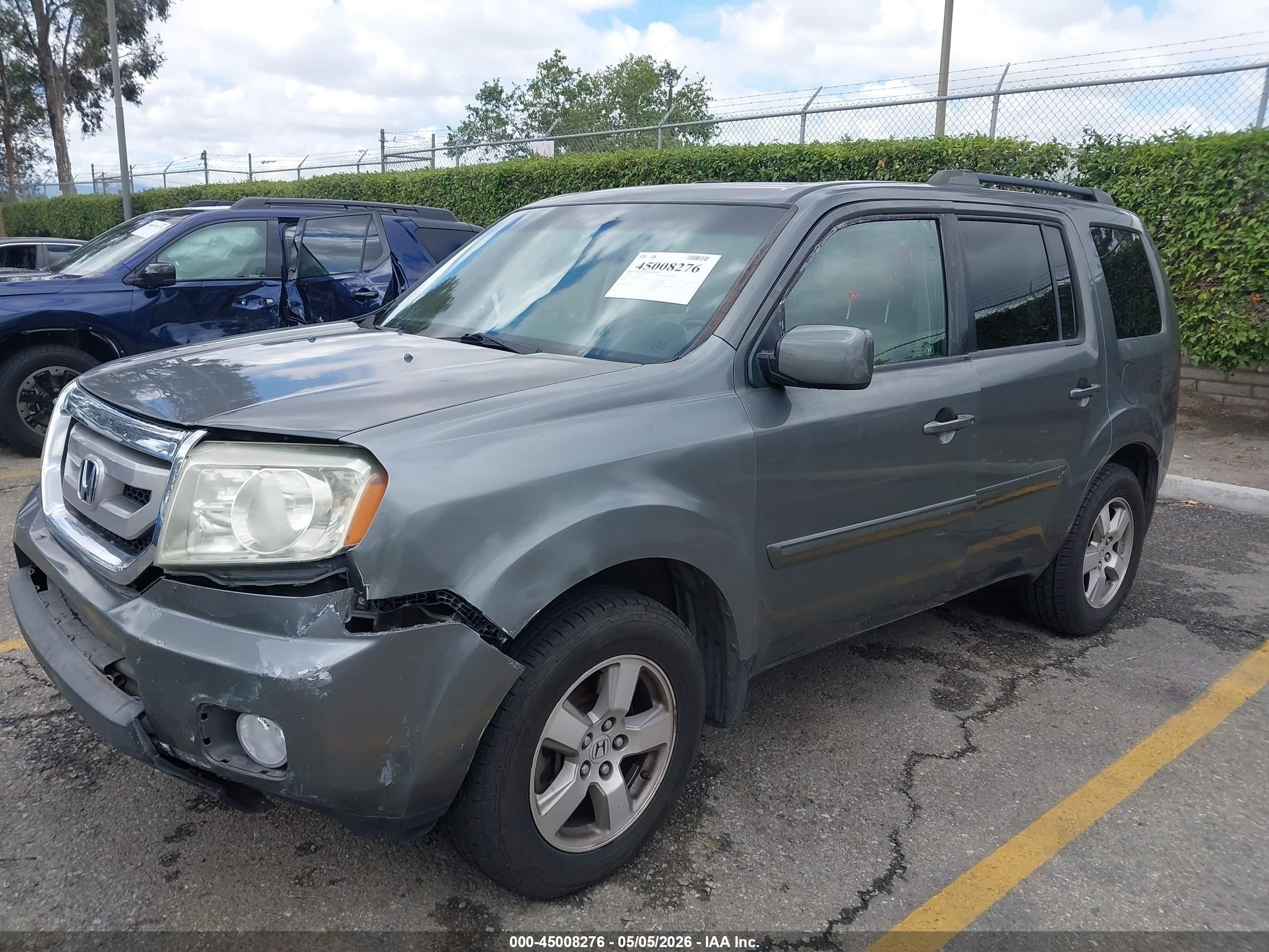 2009 Honda Pilot Ex-l Gray vin: 5FNYF38679B019977