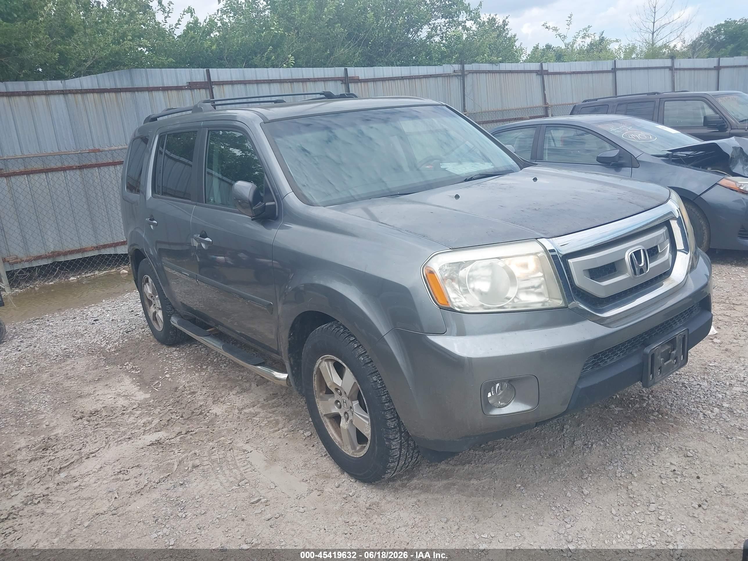 2009 Honda Pilot Ex-l Gray vin: 5FNYF38689B007059