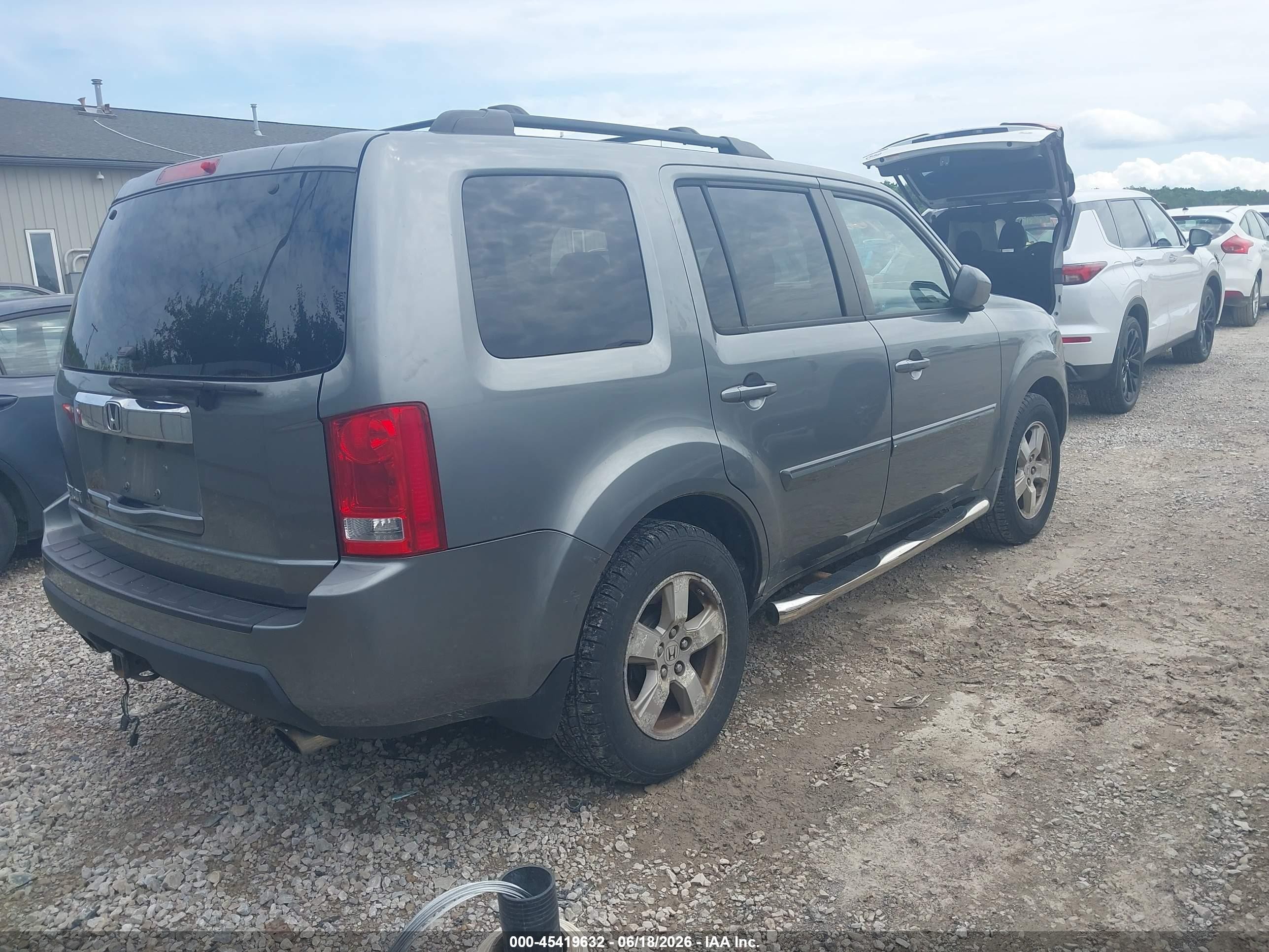 2009 Honda Pilot Ex-l Gray vin: 5FNYF38689B007059