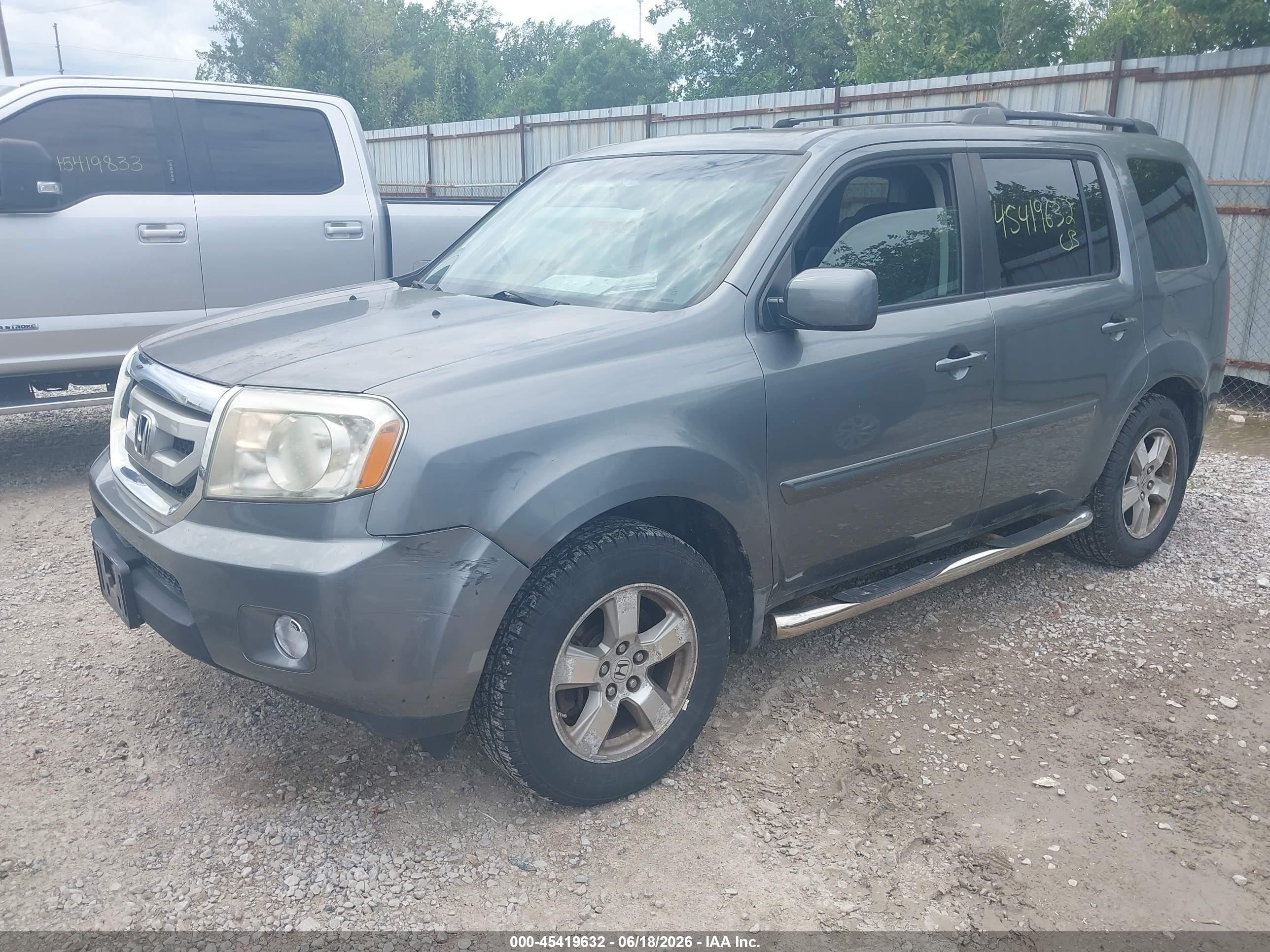 2009 Honda Pilot Ex-l Gray vin: 5FNYF38689B007059