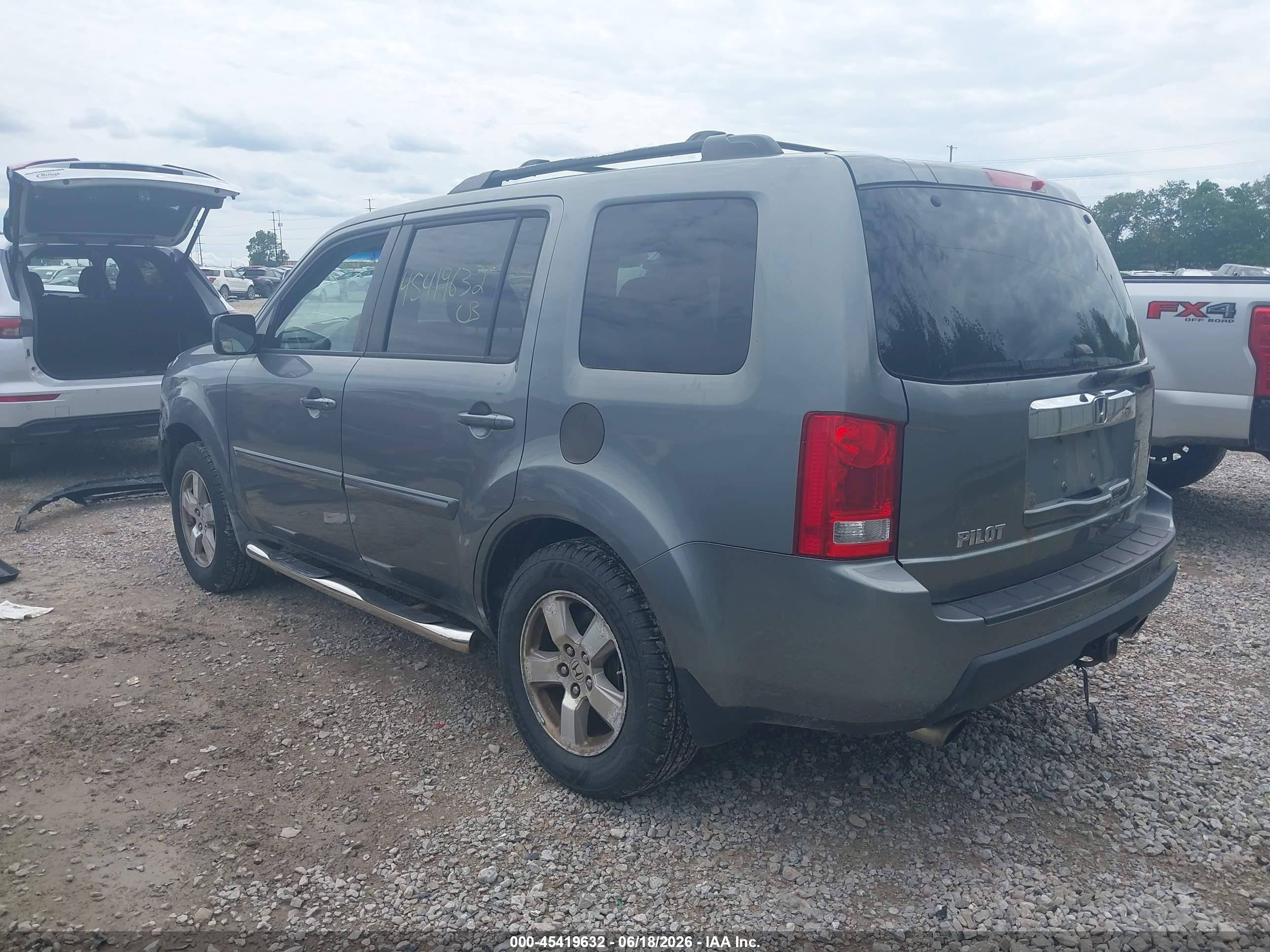 2009 Honda Pilot Ex-l Gray vin: 5FNYF38689B007059
