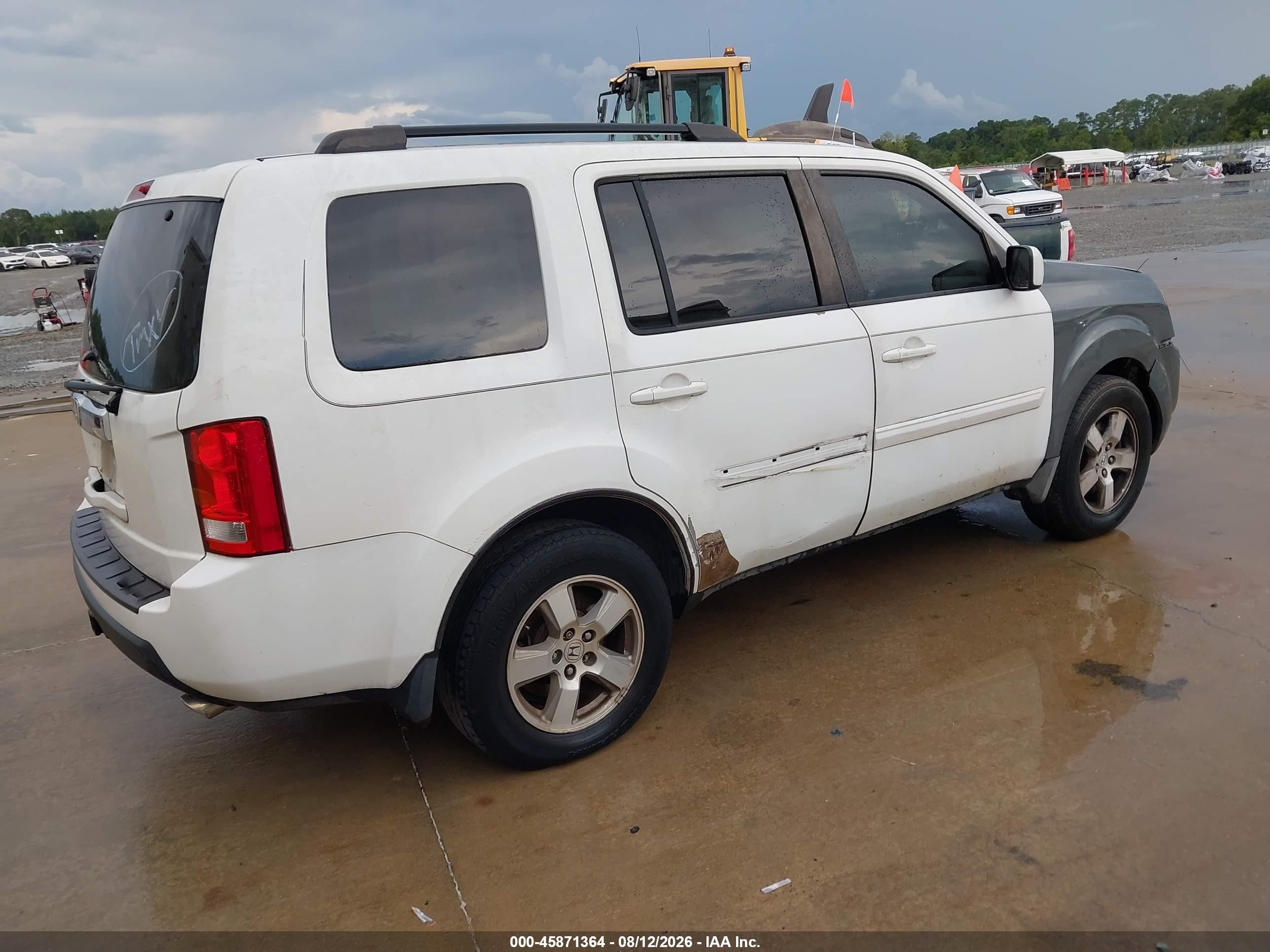 2009 Honda Pilot Ex-l Белый vin: 5FNYF38699B018426