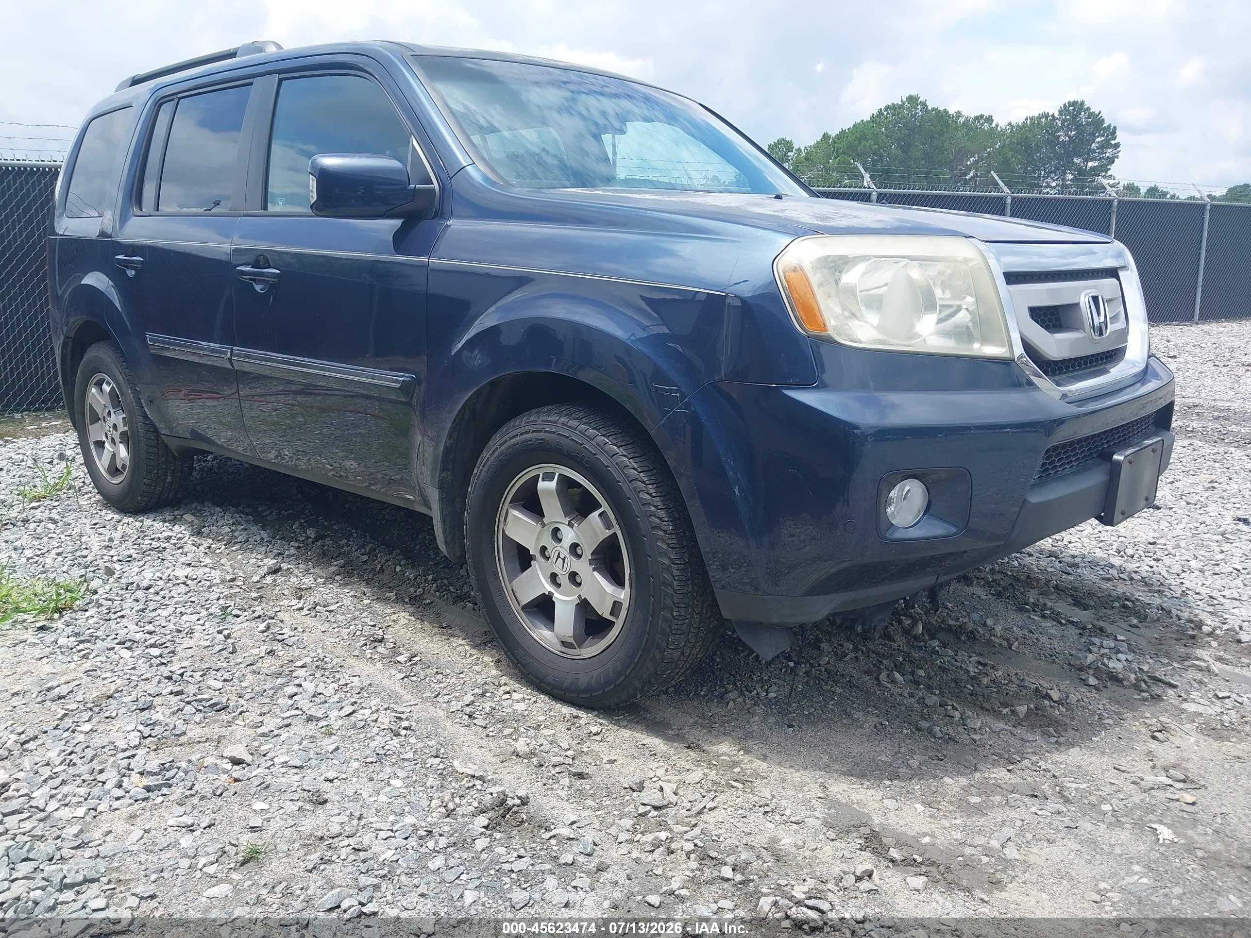 2009 Honda Pilot Touring Синий vin: 5FNYF38859B026735