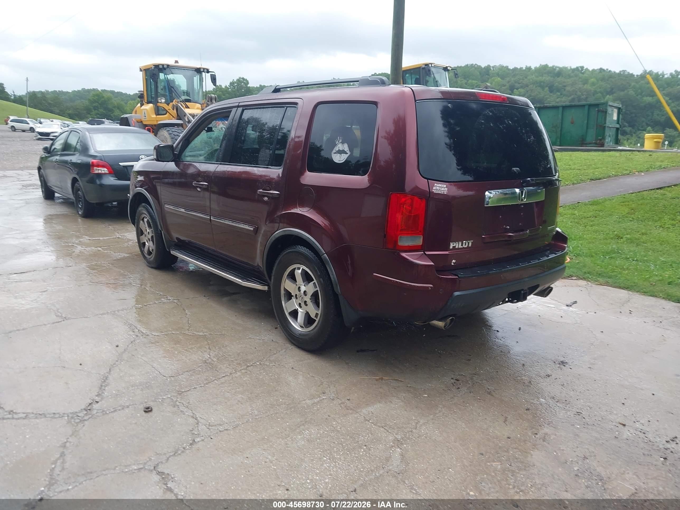 2009 Honda Pilot Touring Maroon vin: 5FNYF38909B006868