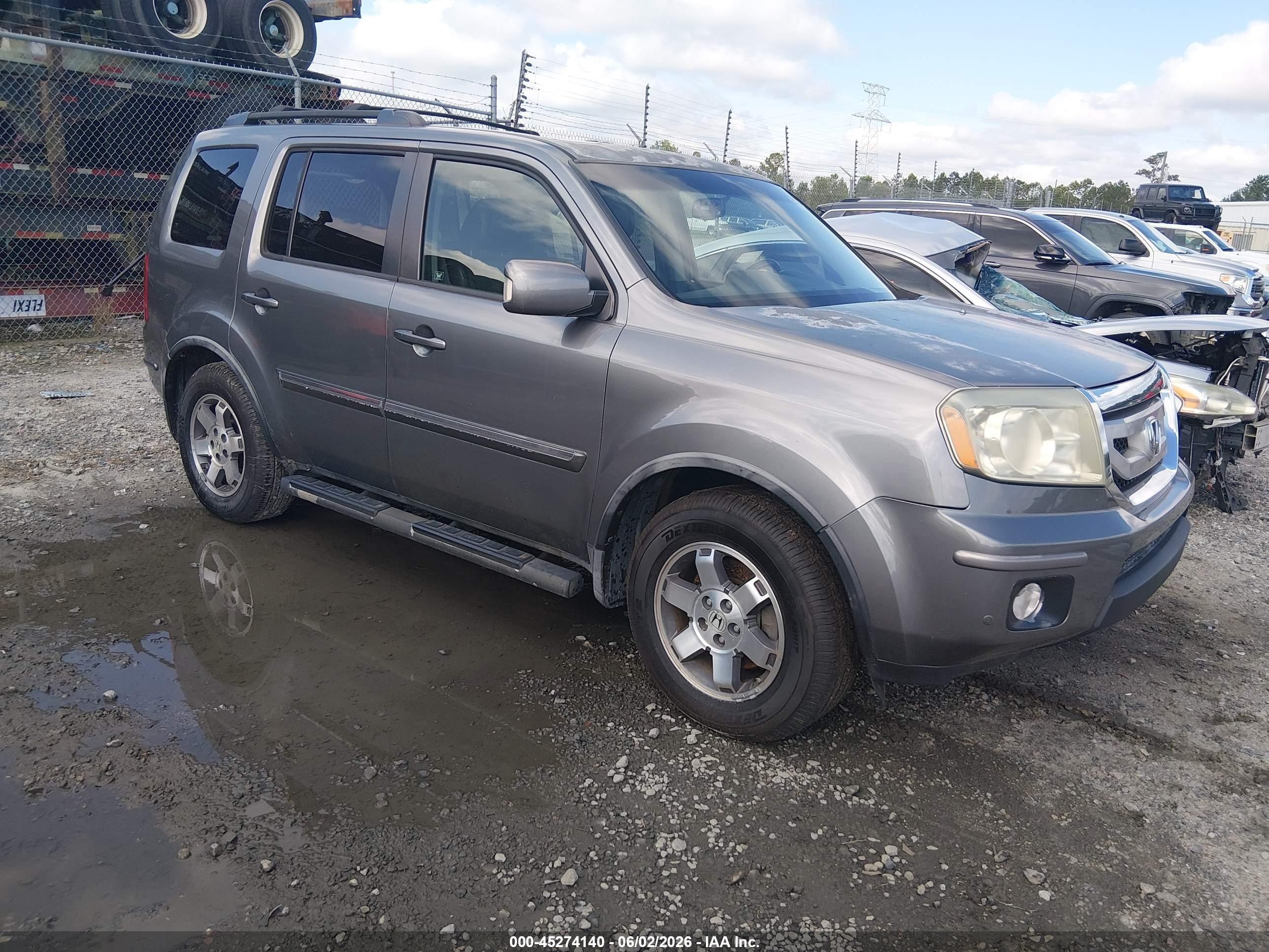 2009 Honda Pilot Touring Gray vin: 5FNYF38929B025843