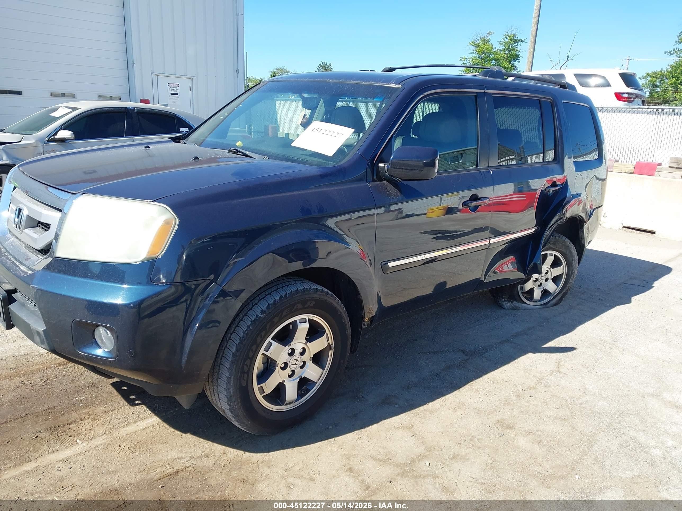 2009 Honda Pilot Touring Blue vin: 5FNYF38949B005206