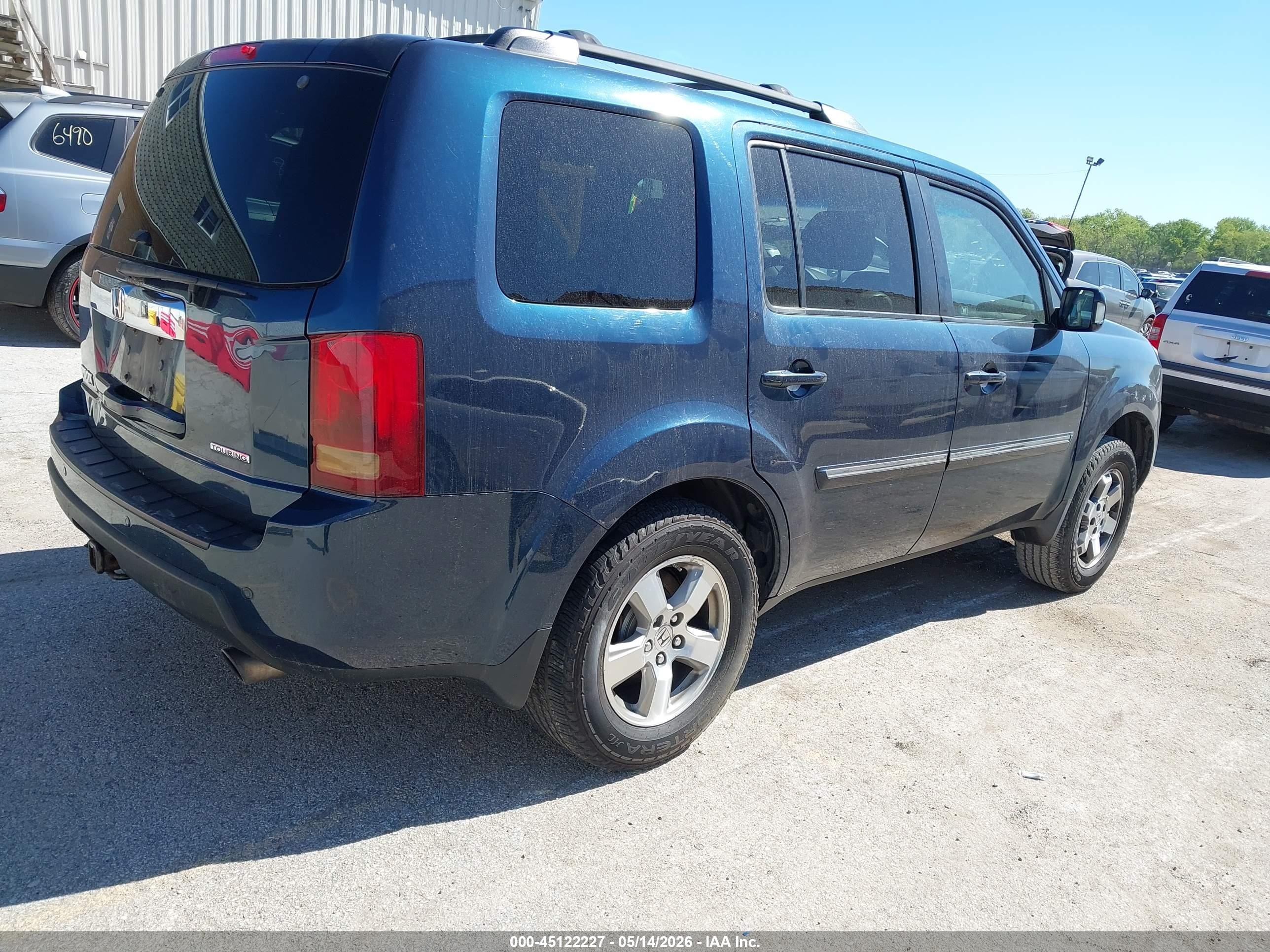 2009 Honda Pilot Touring Blue vin: 5FNYF38949B005206