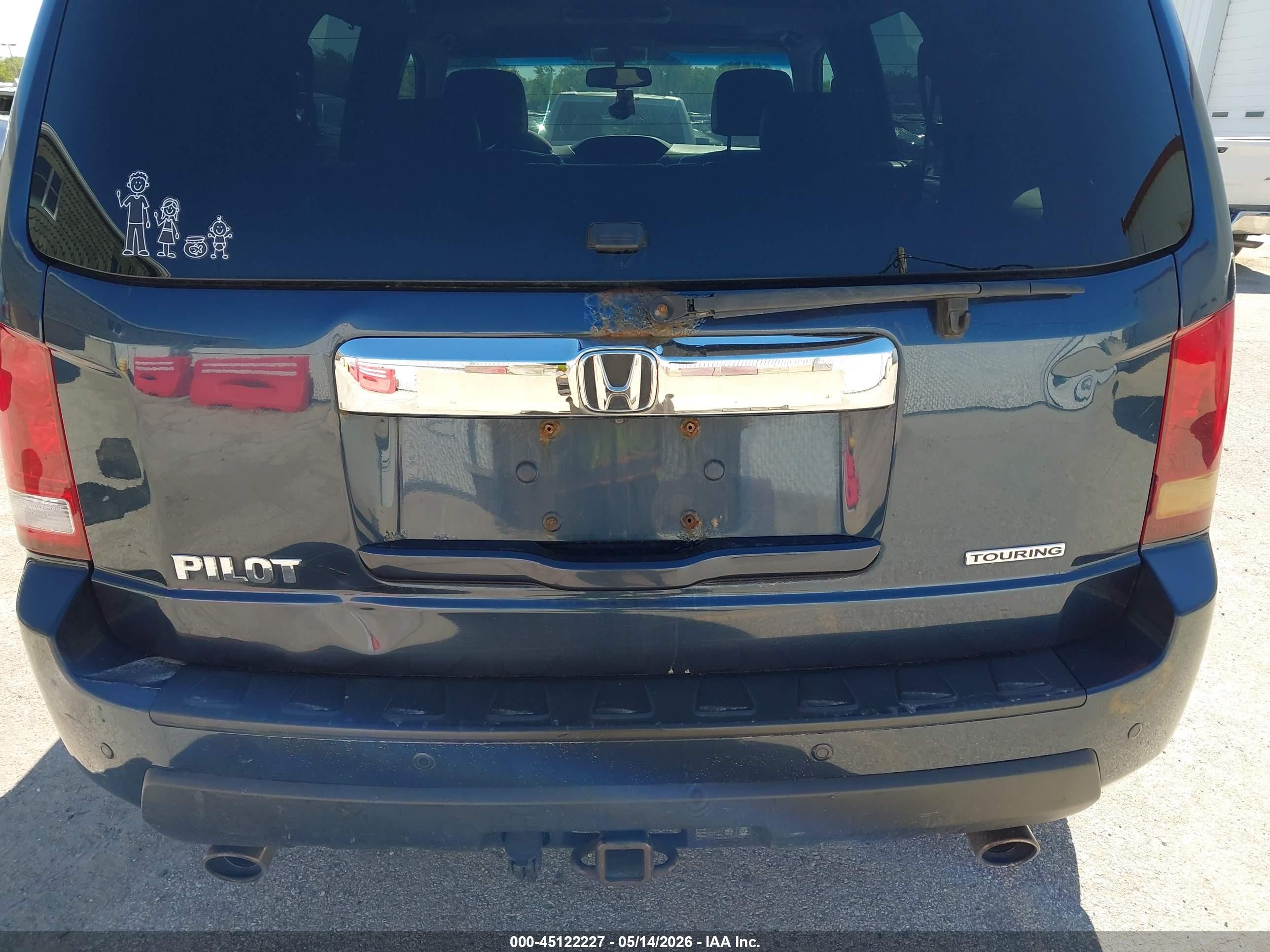 2009 Honda Pilot Touring Blue vin: 5FNYF38949B005206