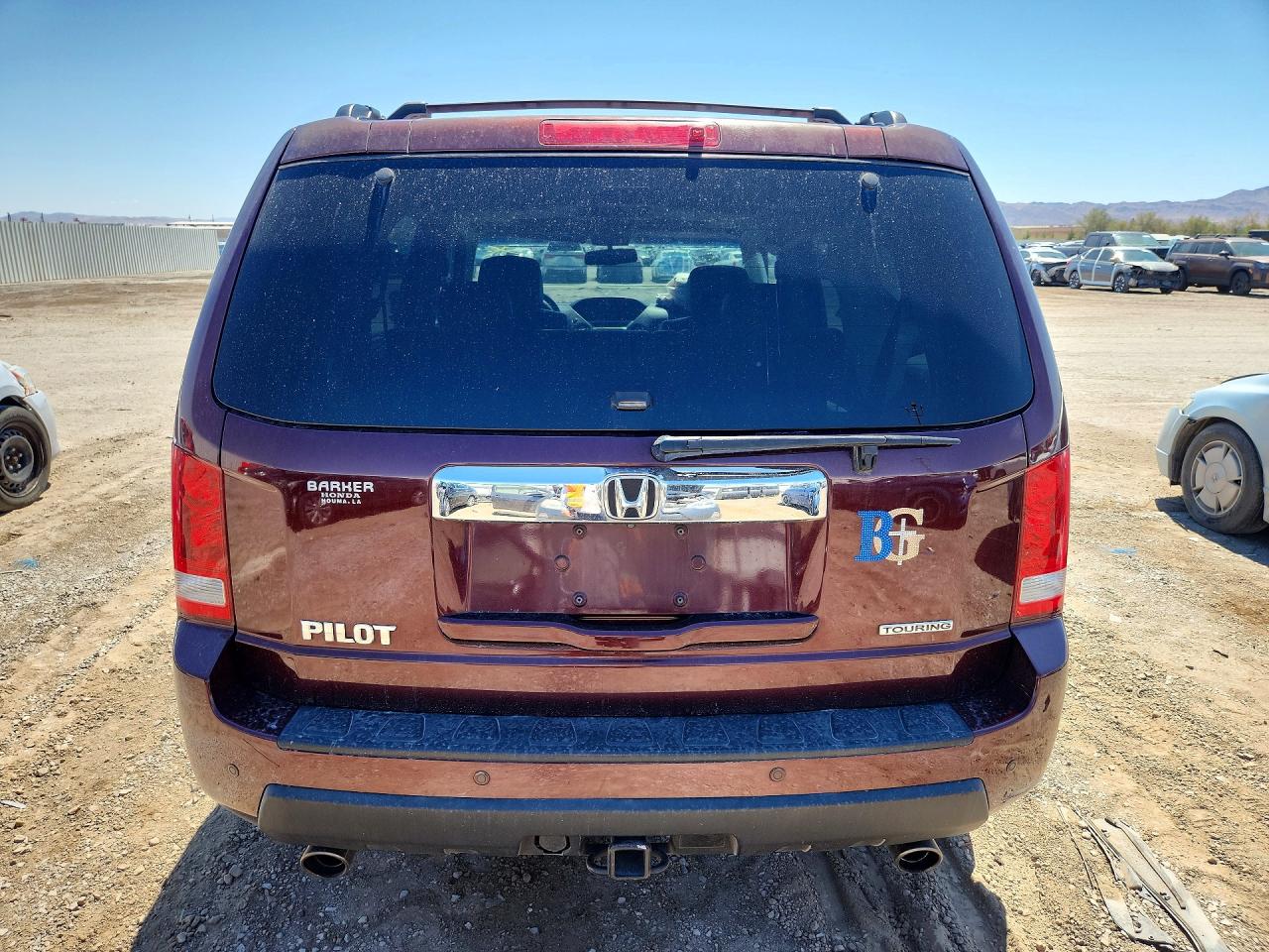 2009 Honda Pilot Touring Burgundy vin: 5FNYF38999B006352