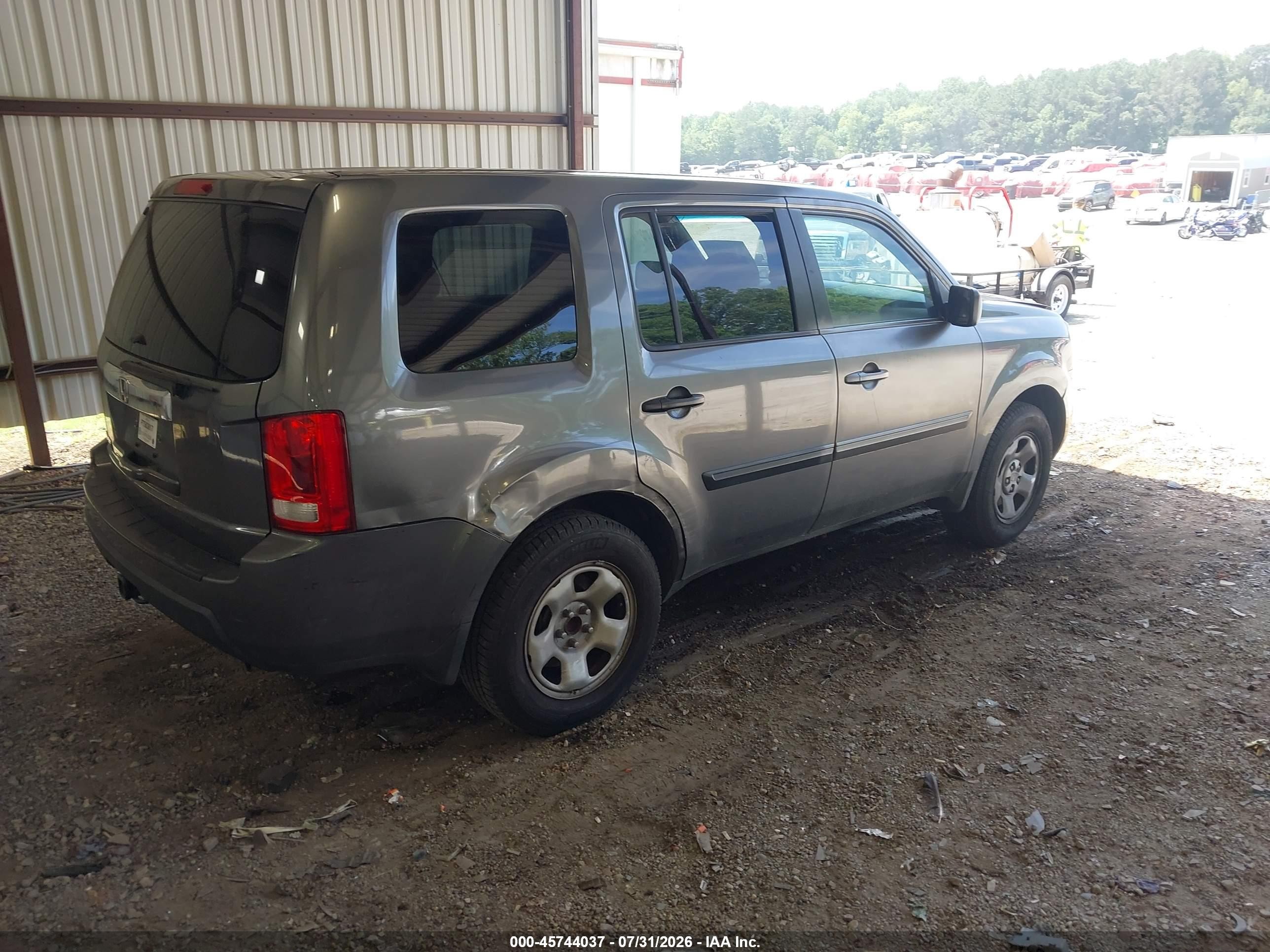 2011 Honda Pilot Lx Gray vin: 5FNYF3H20BB010430