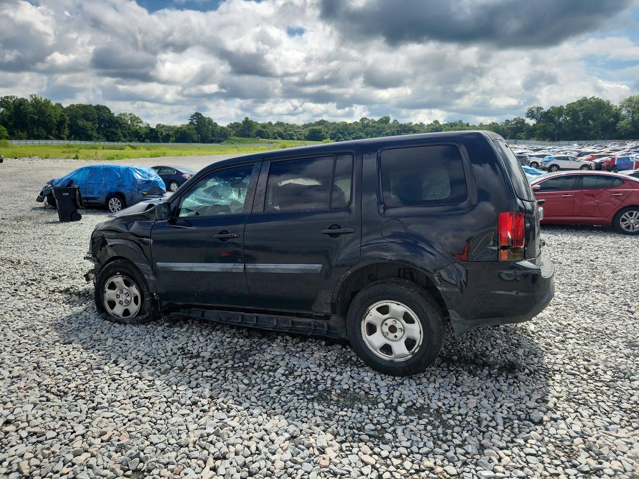 2013 Honda Pilot Lx Black vin: 5FNYF3H20DB008325
