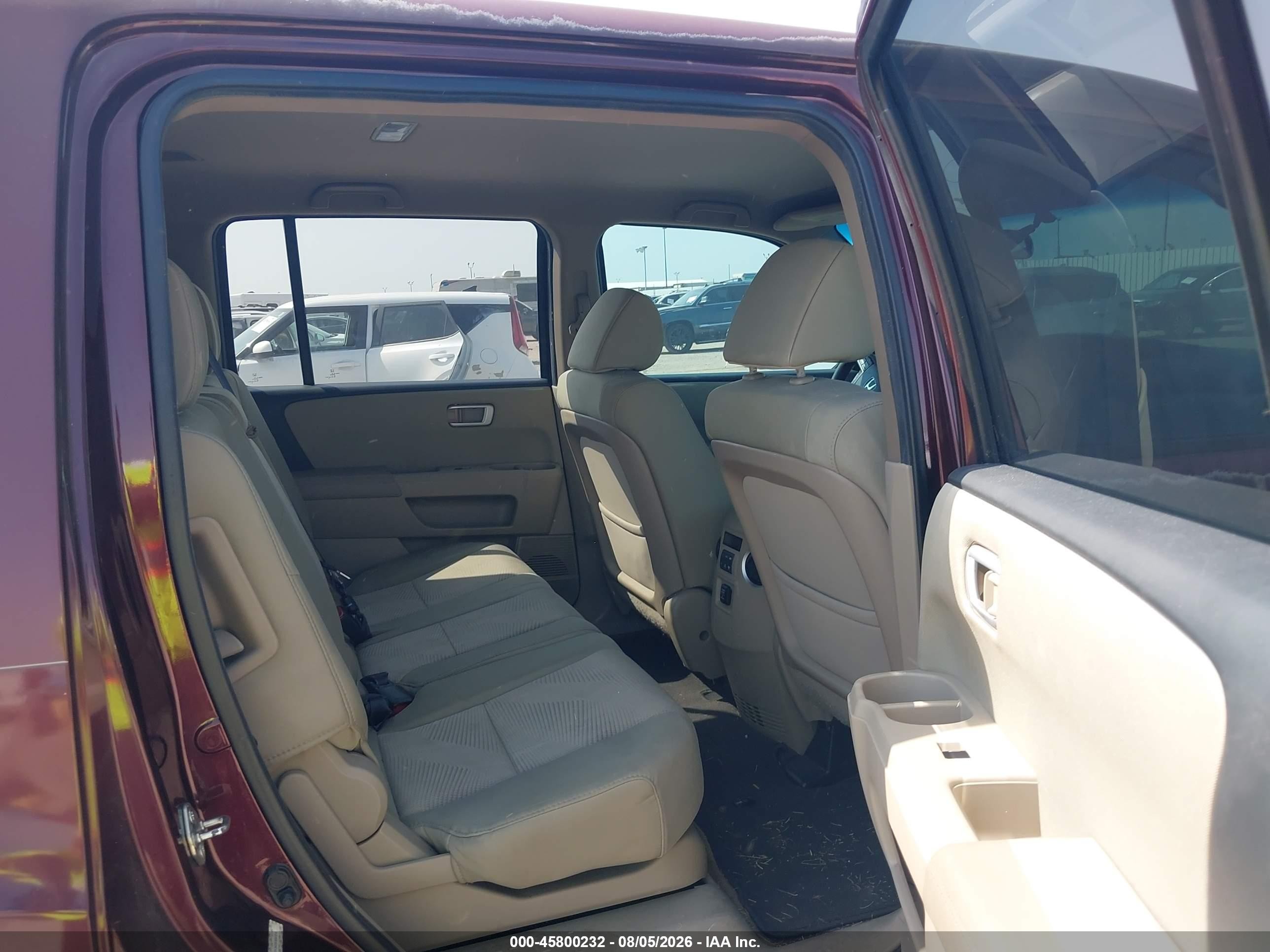 2014 Honda Pilot Lx Red vin: 5FNYF3H20EB001019