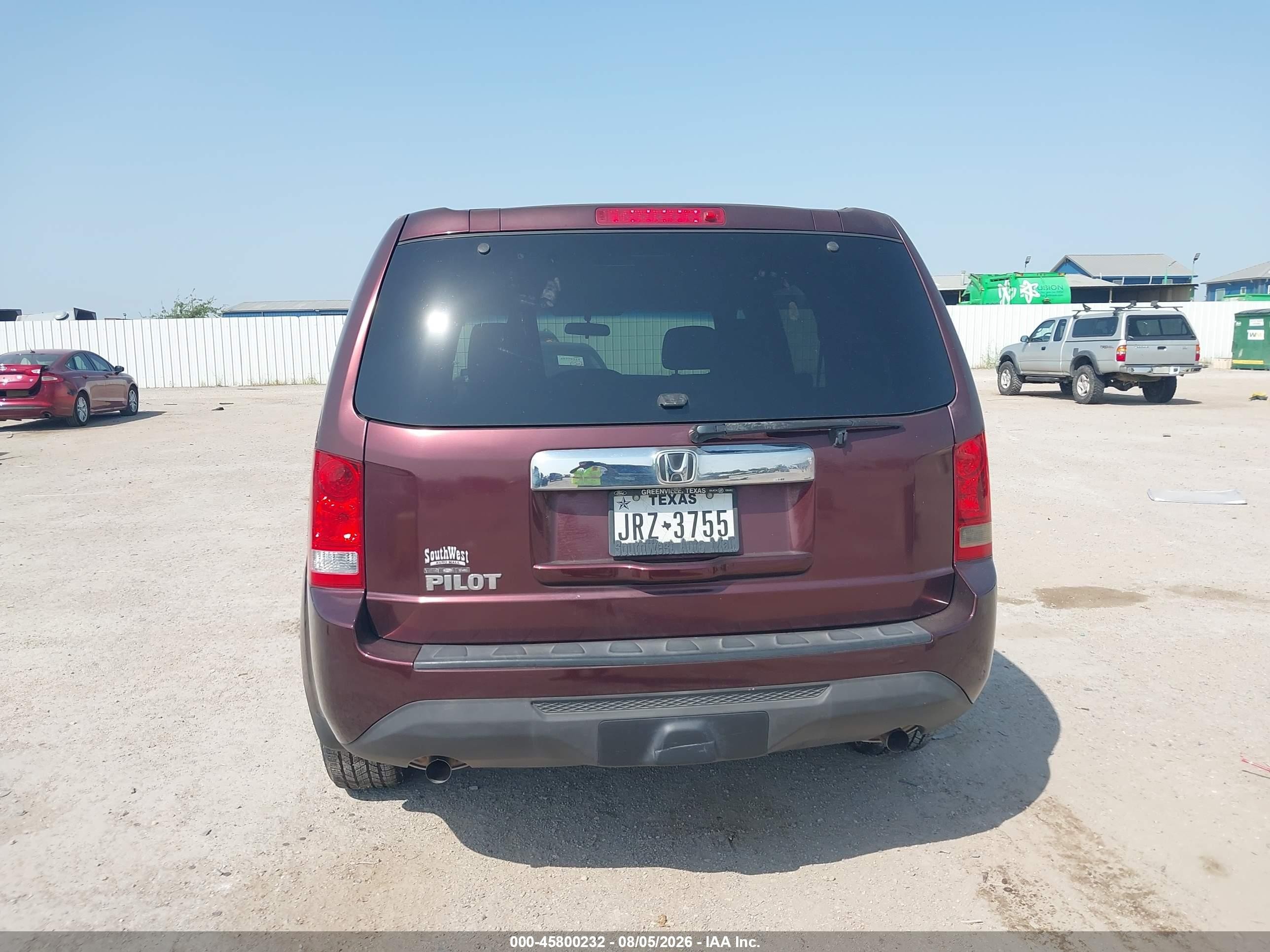 2014 Honda Pilot Lx Red vin: 5FNYF3H20EB001019