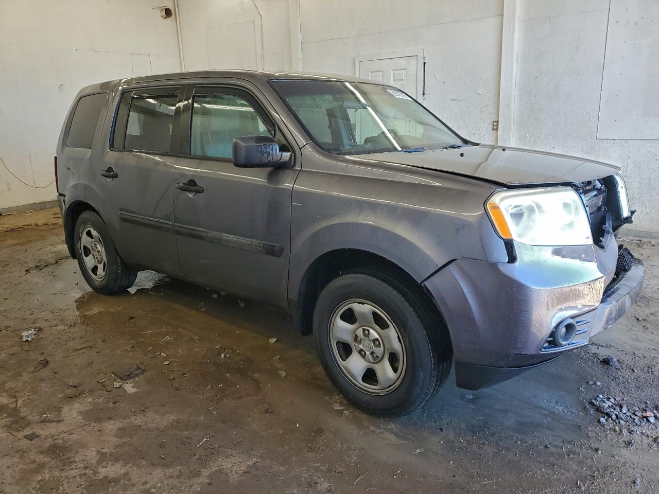2014 Honda Pilot Lx Gray vin: 5FNYF3H20EB019844