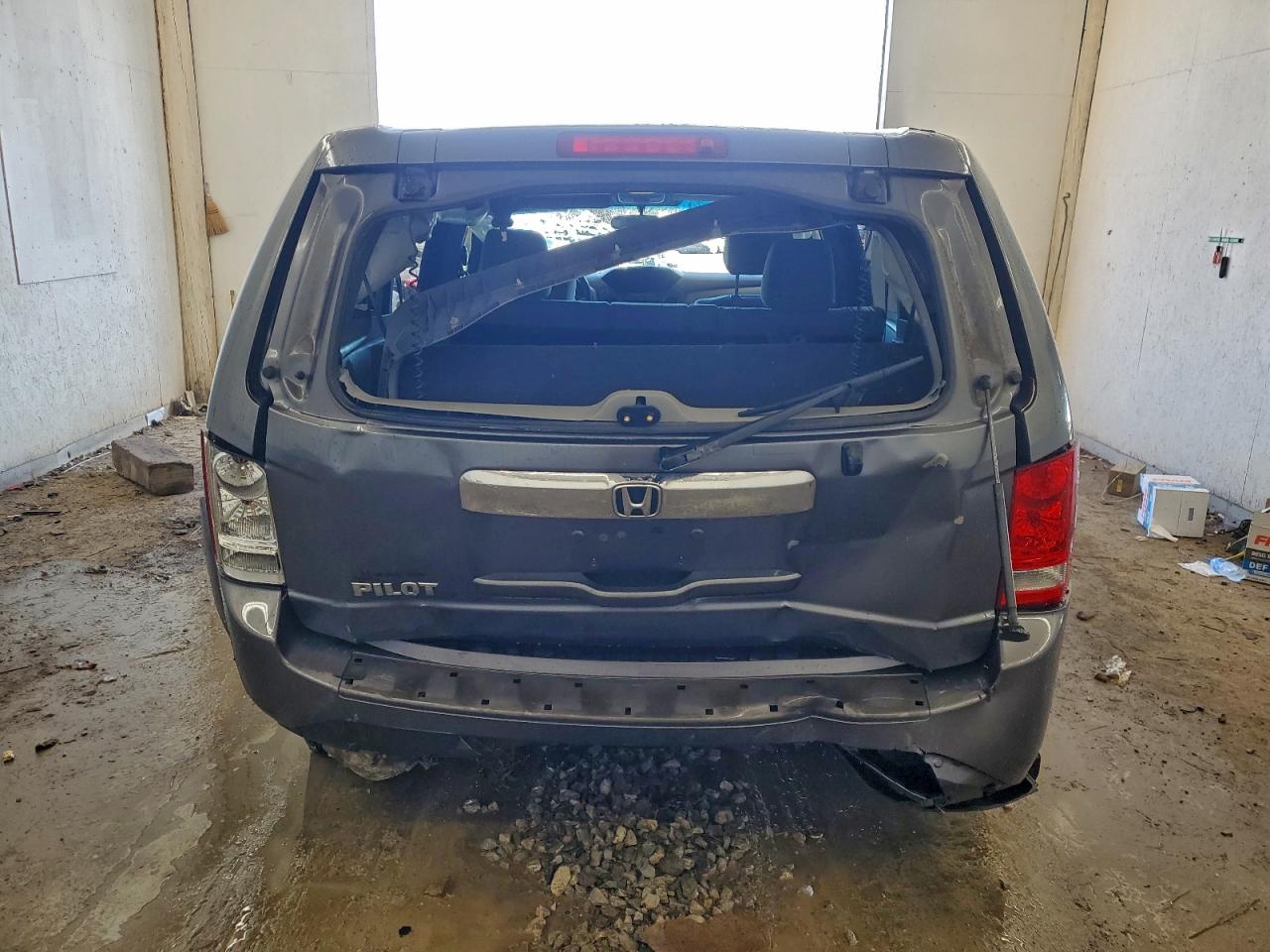 2014 Honda Pilot Lx Gray vin: 5FNYF3H20EB019844