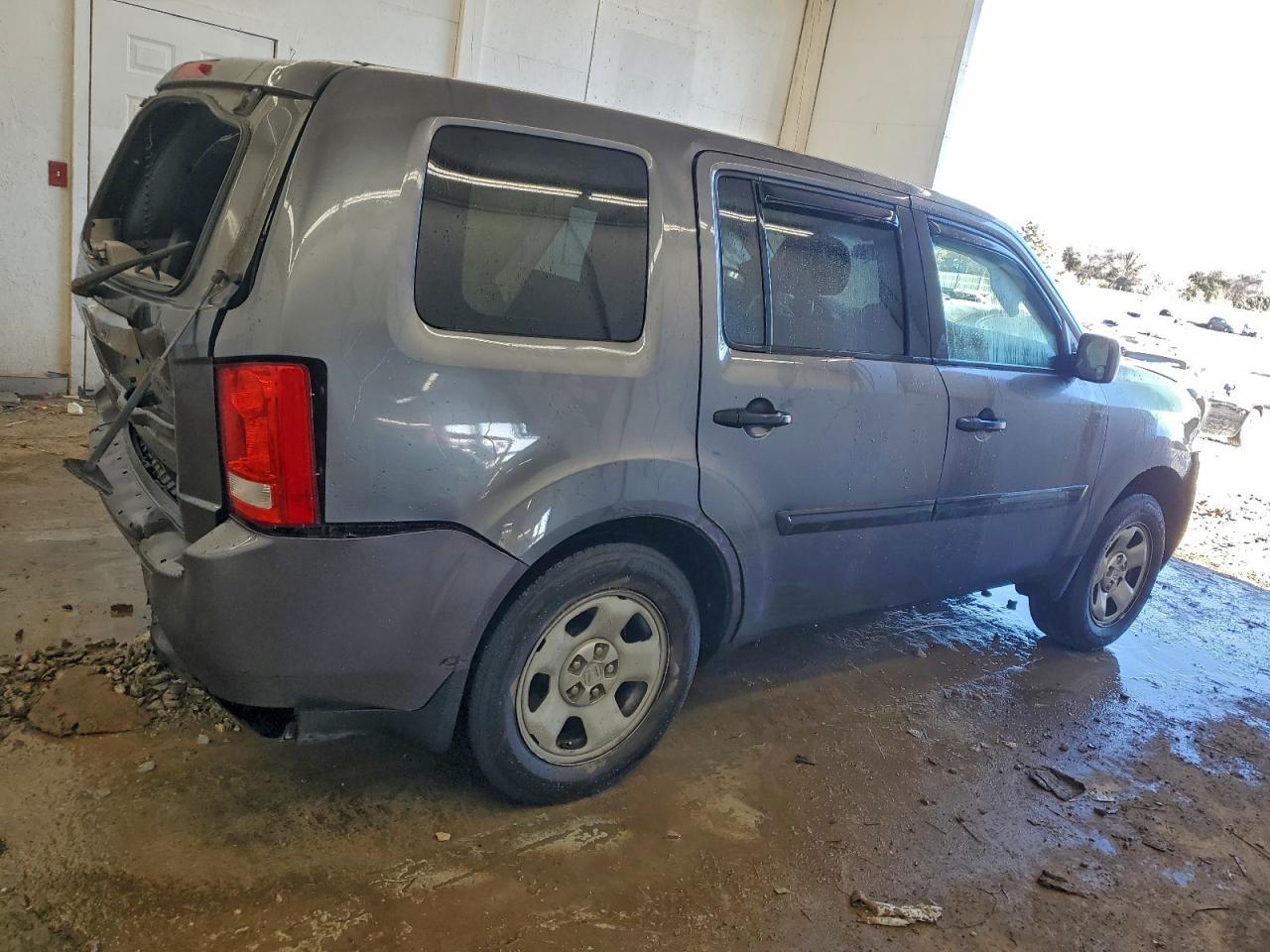 2014 Honda Pilot Lx Gray vin: 5FNYF3H20EB019844
