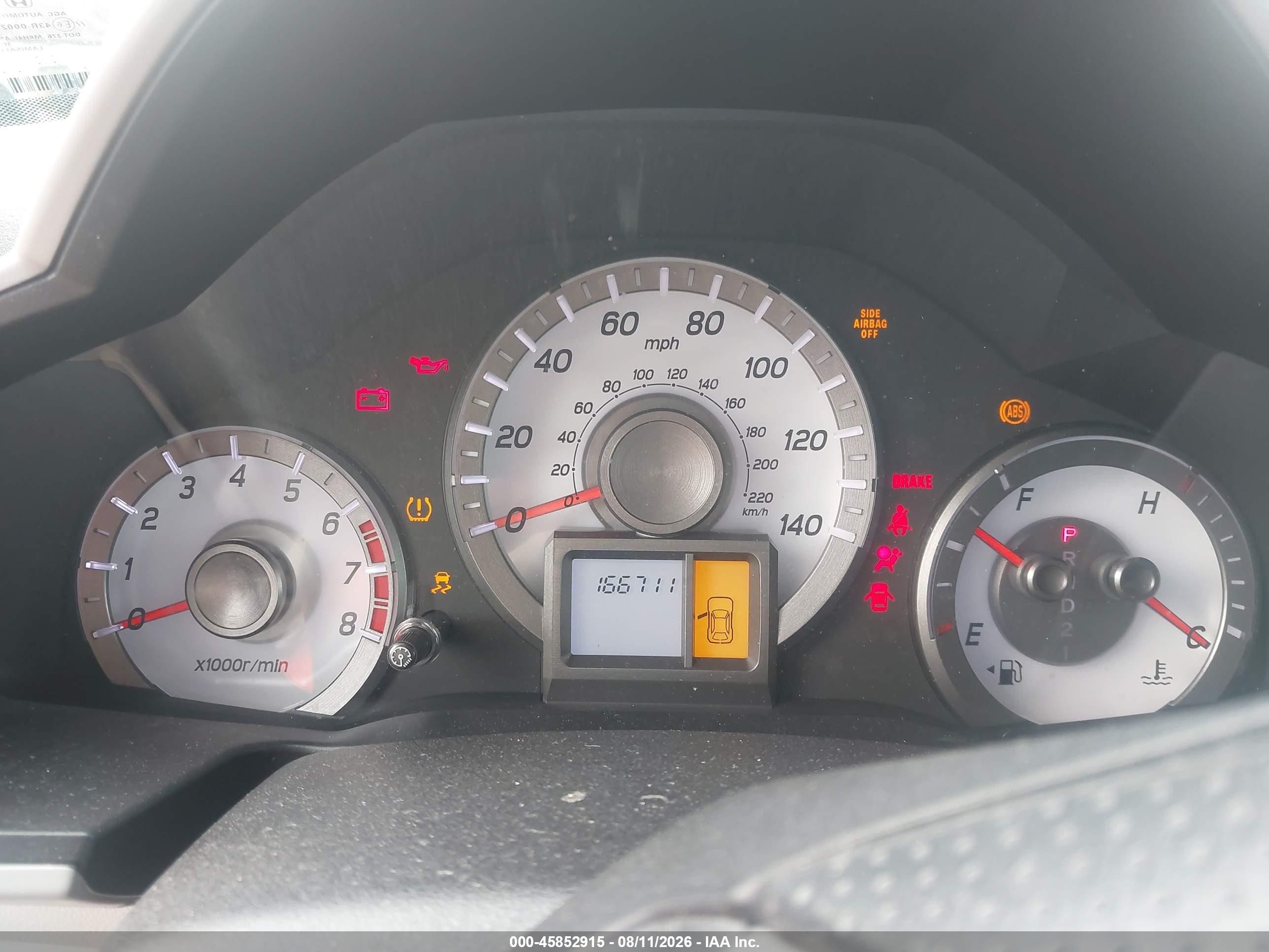 2013 Honda Pilot Lx Серый vin: 5FNYF3H21DB031032