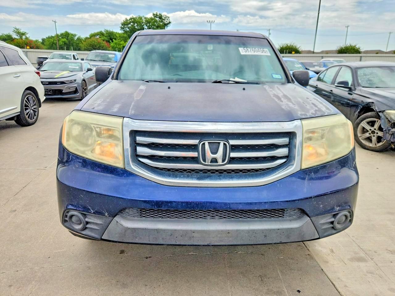 2013 Honda Pilot Lx Blue vin: 5FNYF3H21DB035355