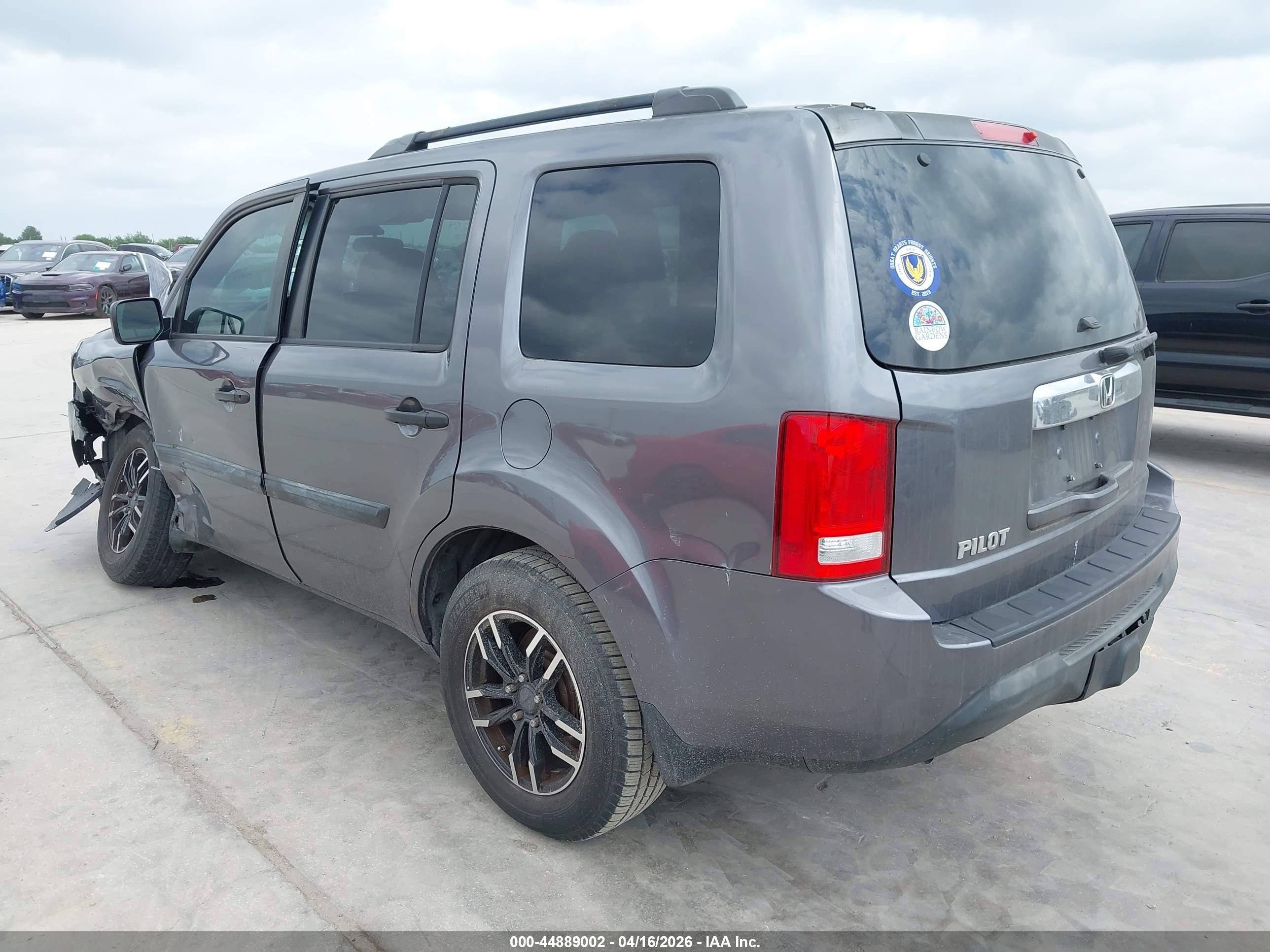 2014 Honda Pilot Lx Gray vin: 5FNYF3H21EB007055