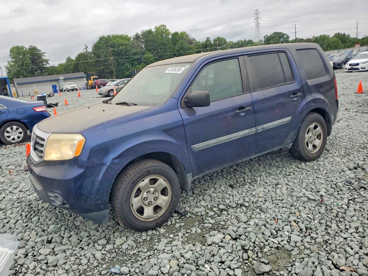 2014 Honda Pilot Lx Blue vin: 5FNYF3H21EB020274