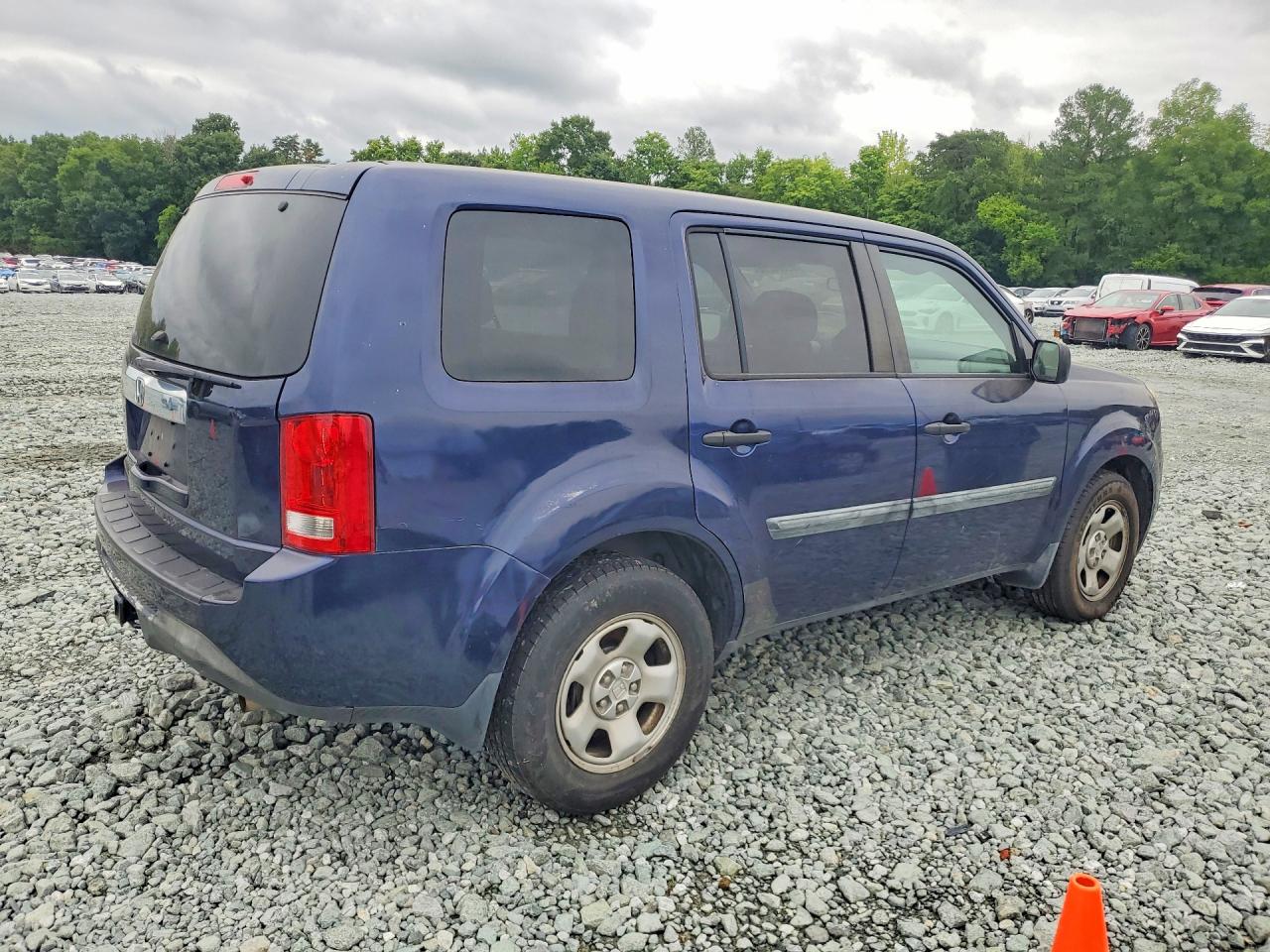 2014 Honda Pilot Lx Blue vin: 5FNYF3H21EB020274