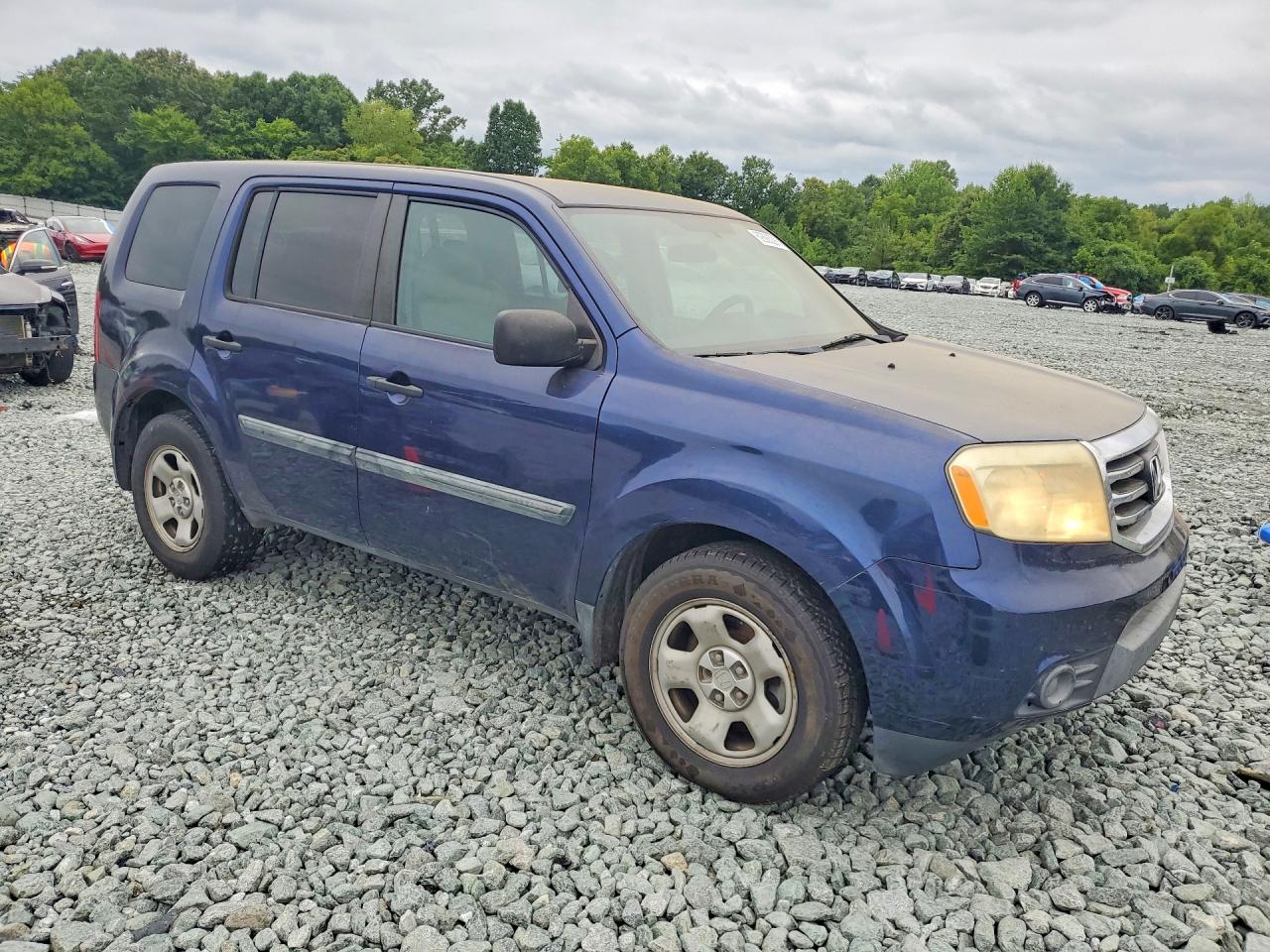 2014 Honda Pilot Lx Blue vin: 5FNYF3H21EB020274