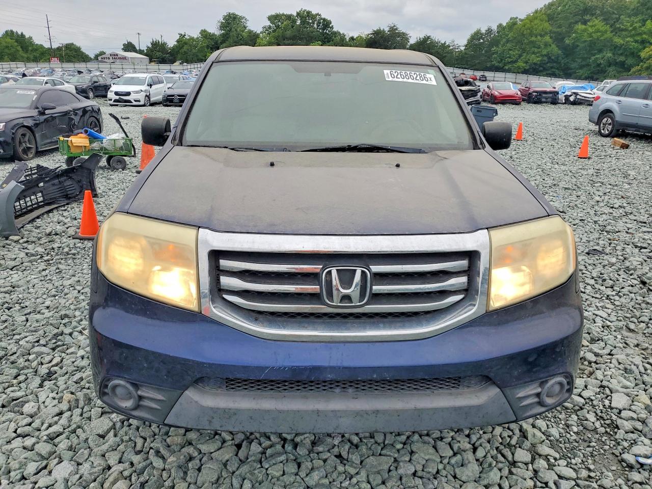 2014 Honda Pilot Lx Blue vin: 5FNYF3H21EB020274