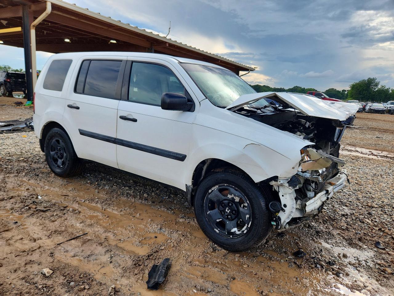 2011 Honda Pilot Lx White vin: 5FNYF3H22BB025897